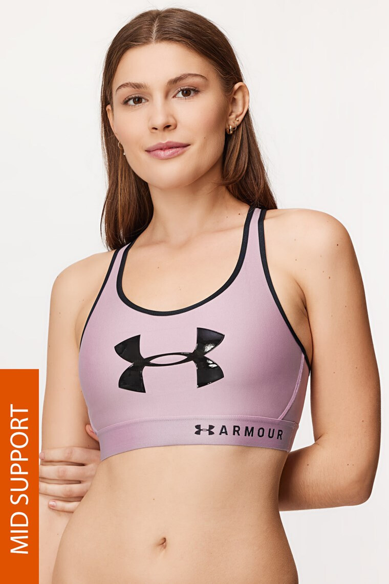 Under Armour Розов спортен сутиен Keyhole - Pepit.bg