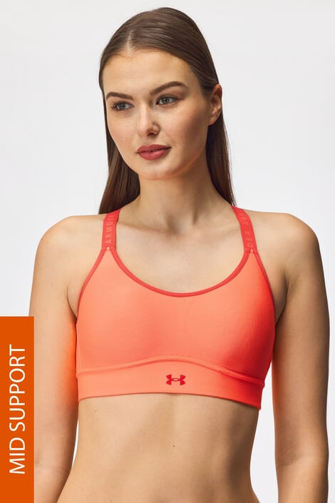 Under Armour Спортен сутиен Infinity Mid Electric Tangerine - Pepit.bg