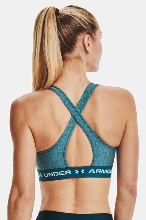 Under Armour Тюркоазен спортен сутиен Crossback Heather - Pepit.bg