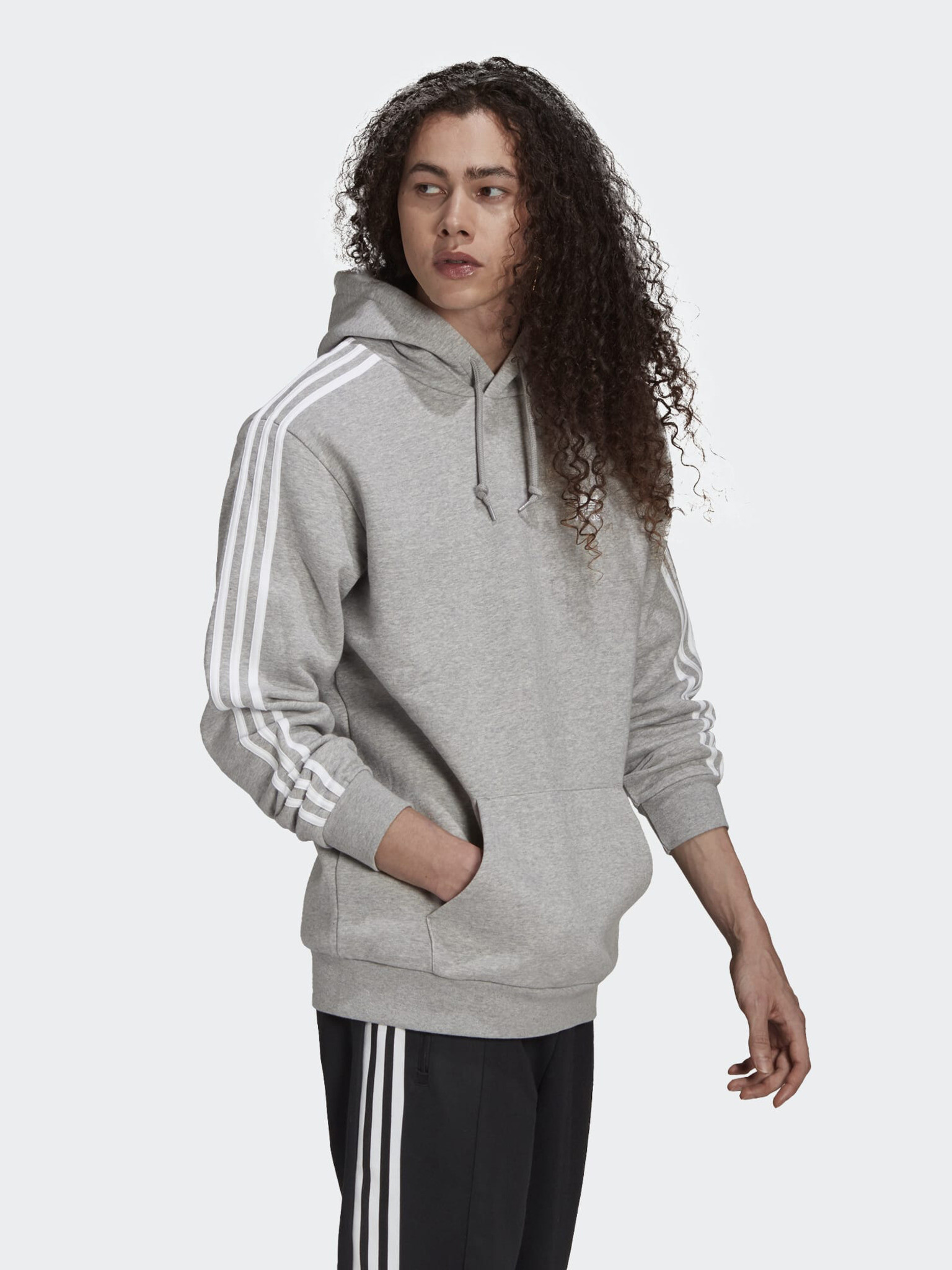 adidas Originals 3-Stripes Суитшърт Siv - Pepit.bg