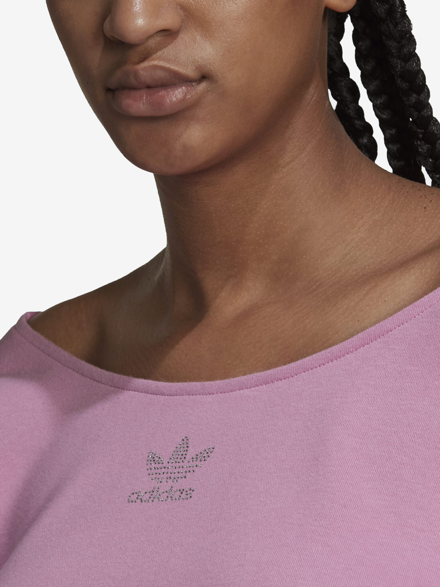 adidas Originals Slouchy Crop топ Rozov - Pepit.bg