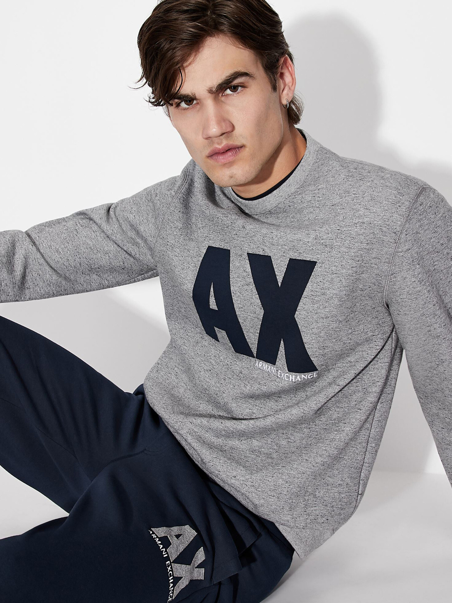 Armani Exchange Sweatshirt Siv - Pepit.bg