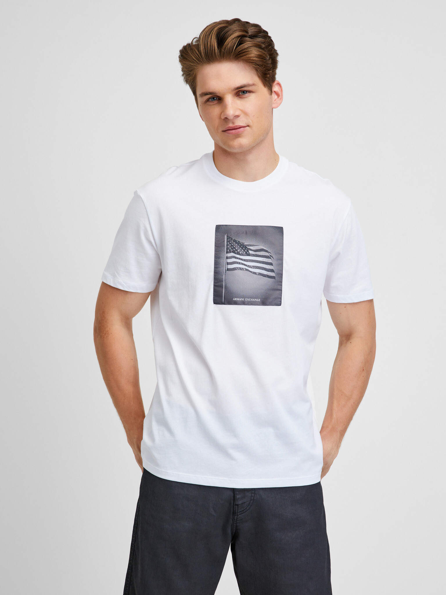 Armani Exchange T-shirt Byal - Pepit.bg