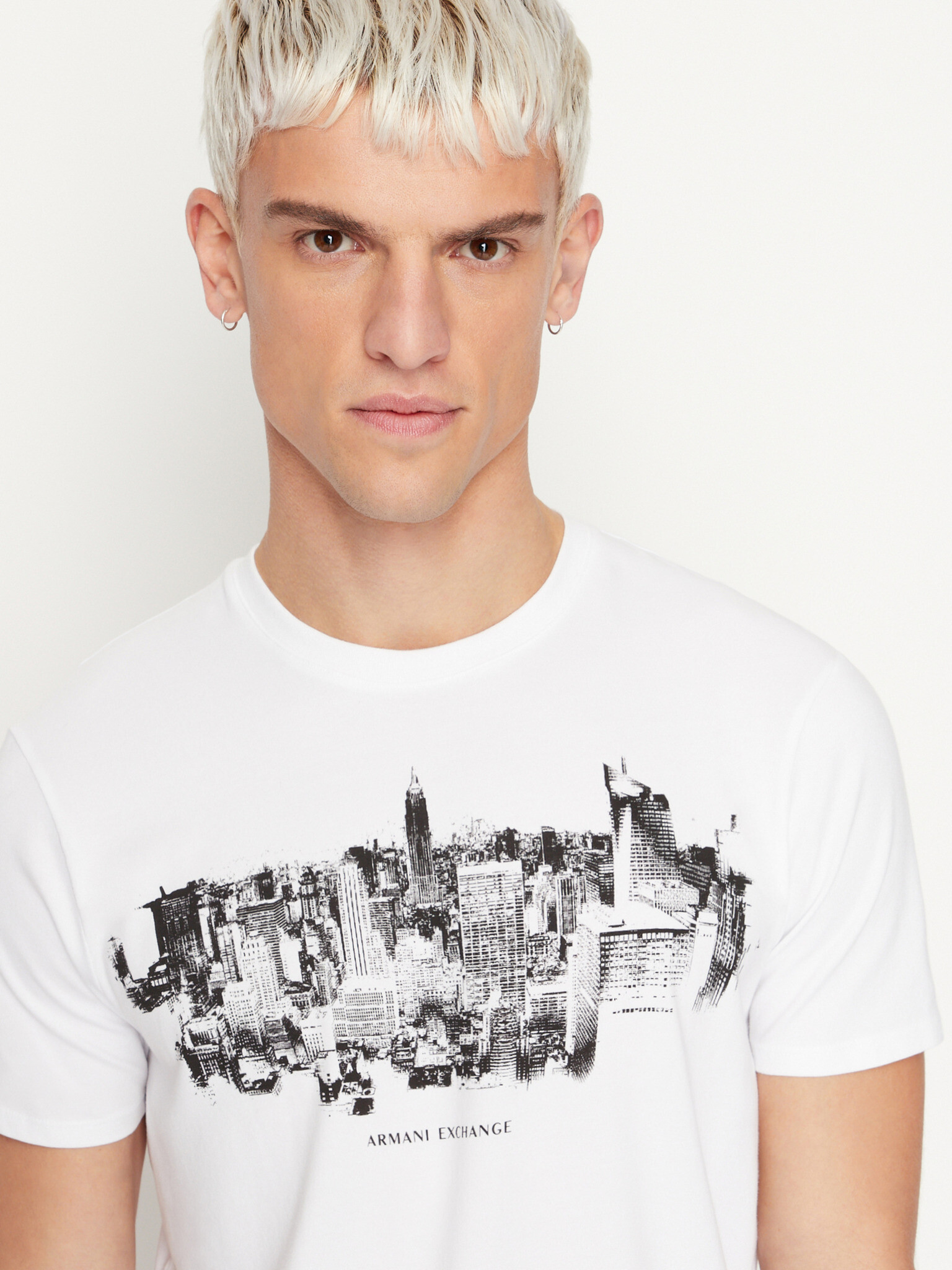 Armani Exchange T-shirt Byal - Pepit.bg