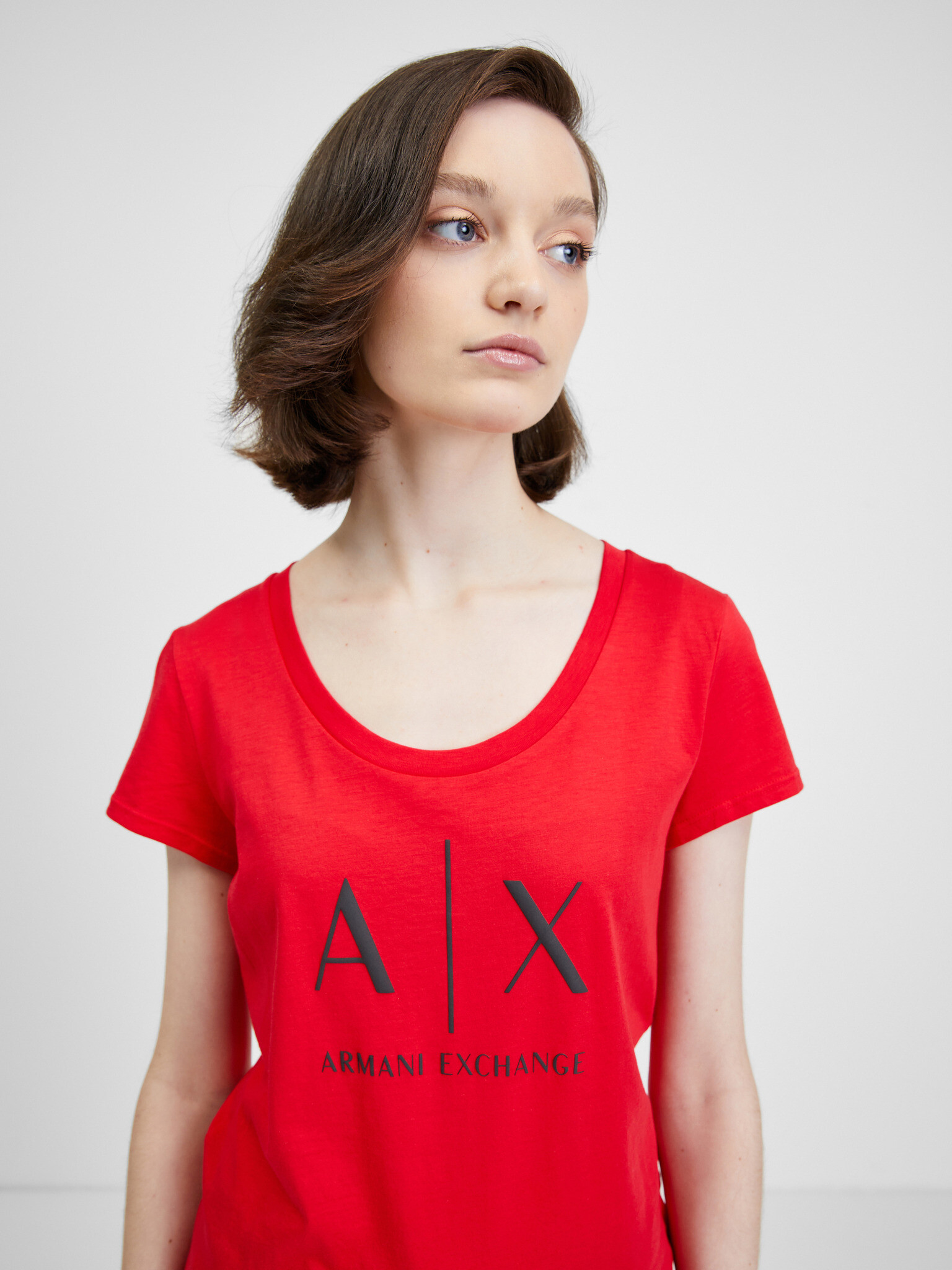 Armani Exchange T-shirt Cherven - Pepit.bg