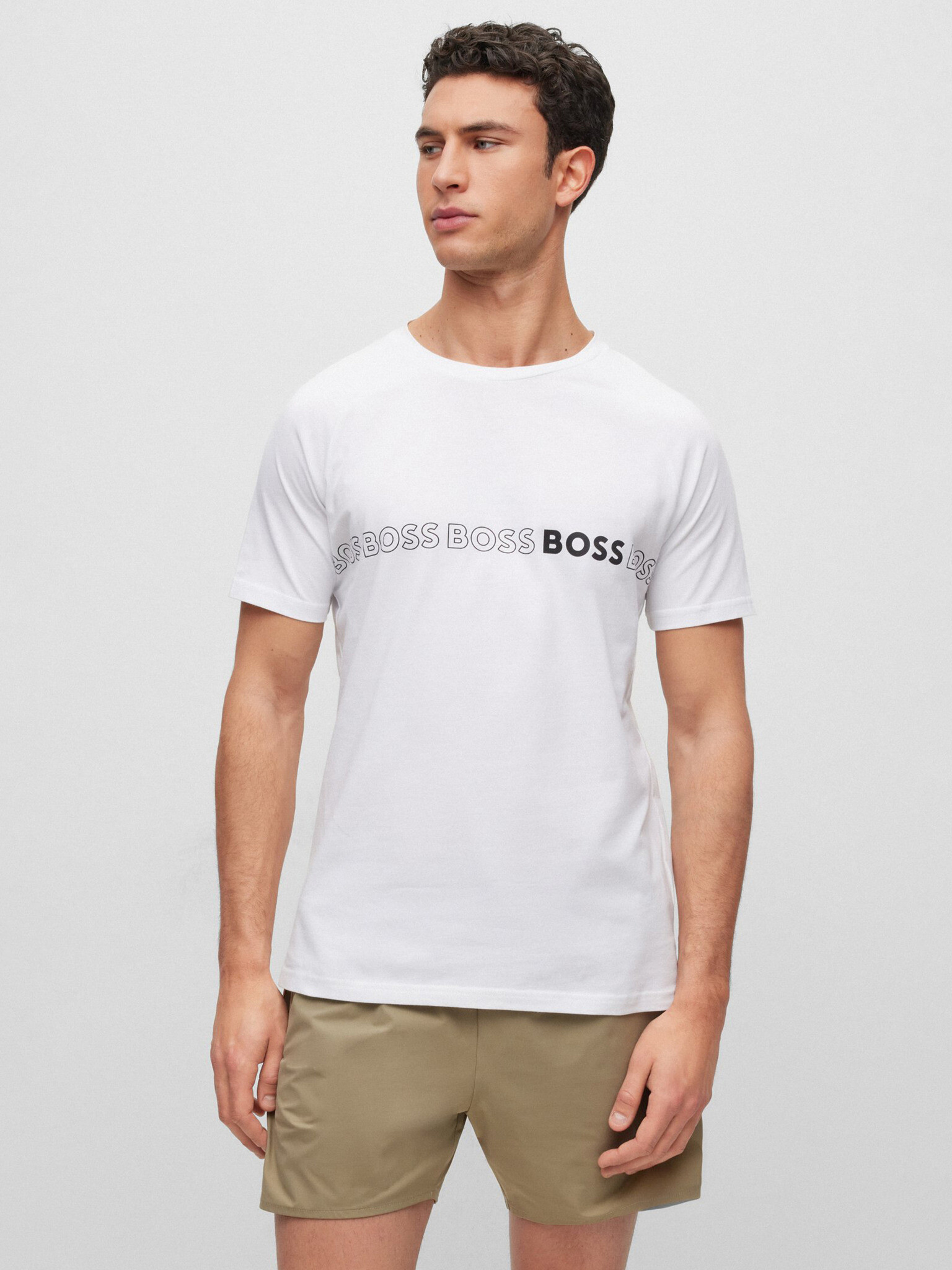 BOSS T-shirt Byal - Pepit.bg