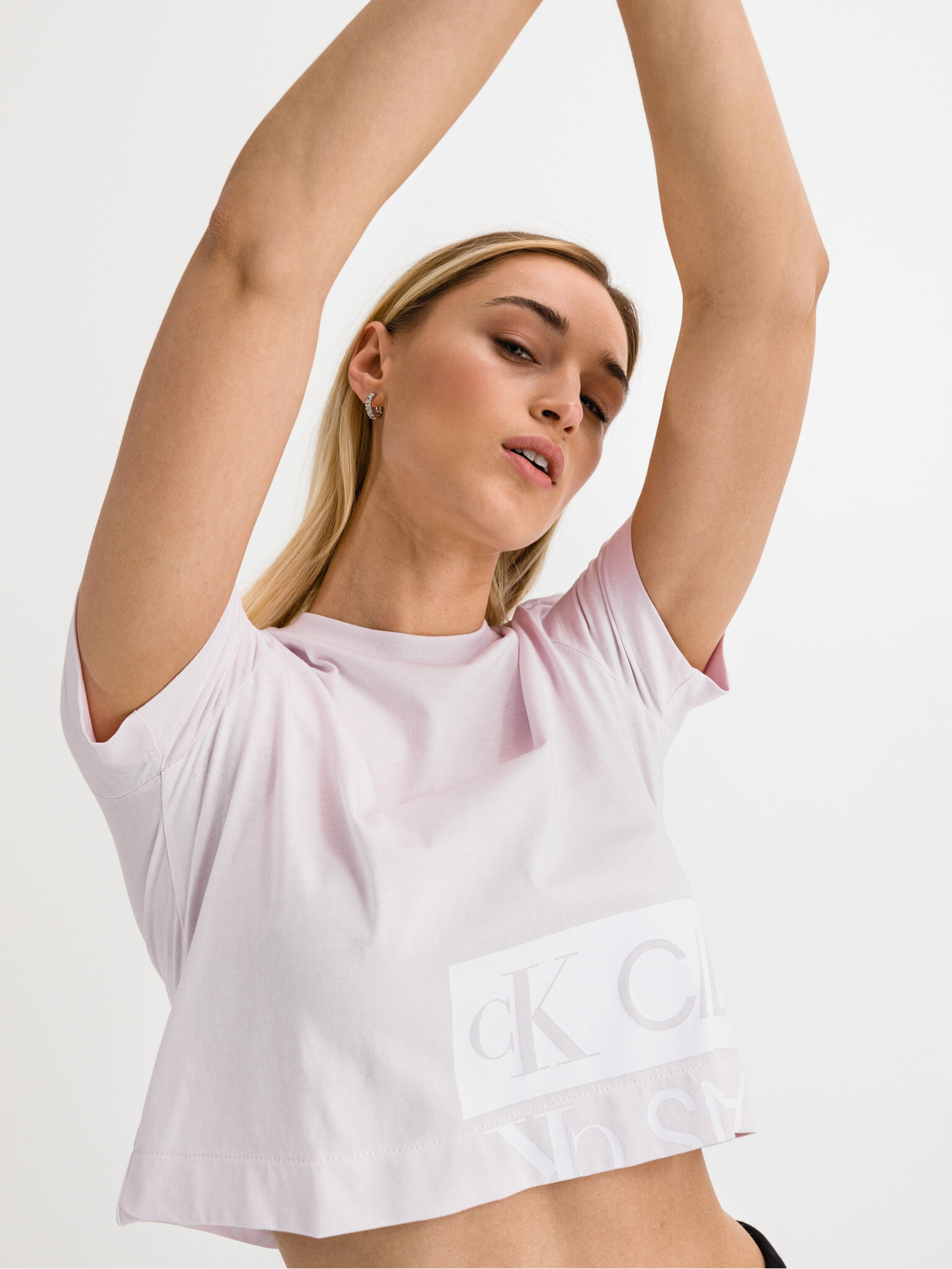 Calvin Klein Jeans Crop Топ Rozov - Pepit.bg