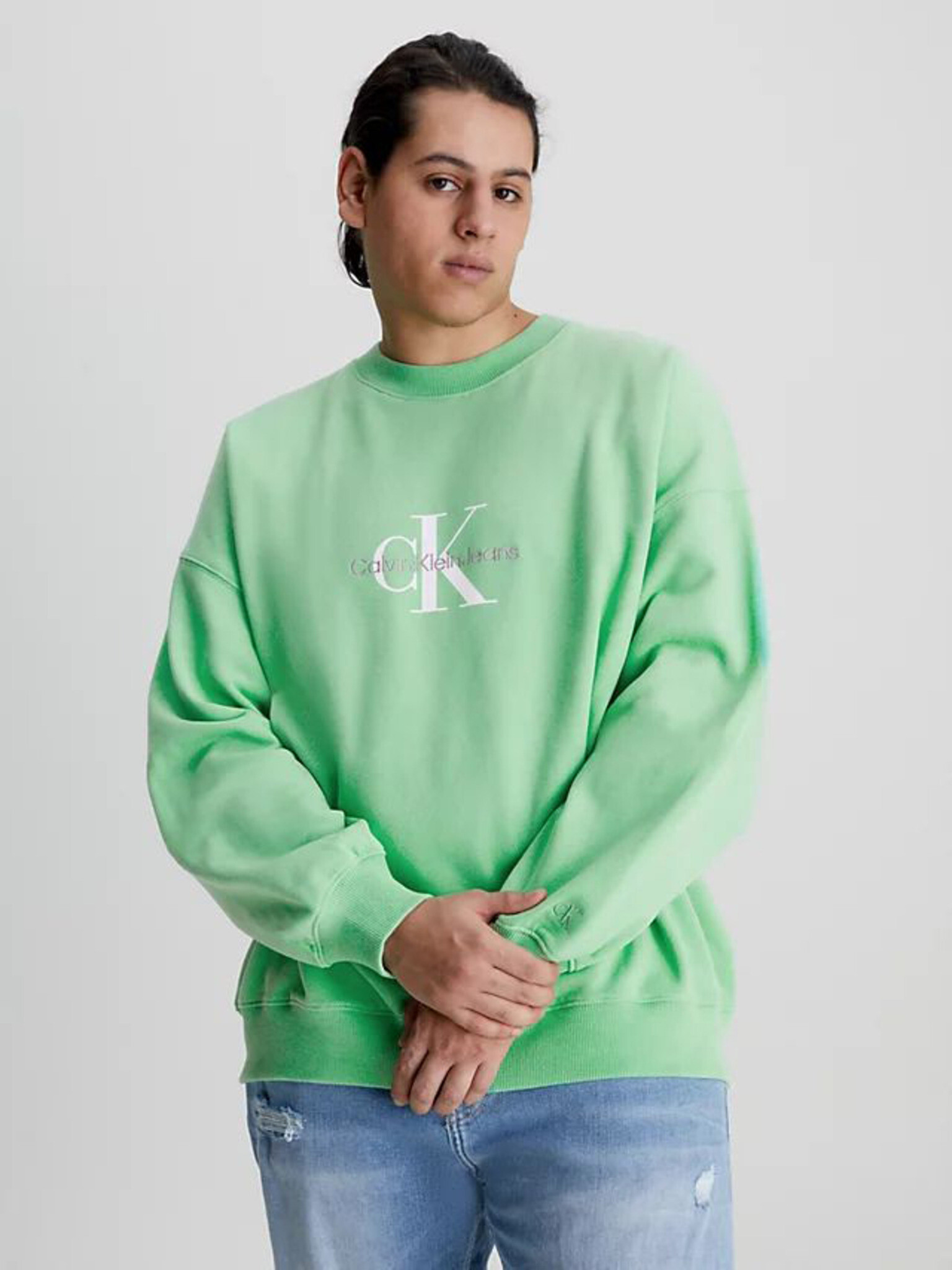 Calvin Klein Jeans Sweatshirt Zelen - Pepit.bg