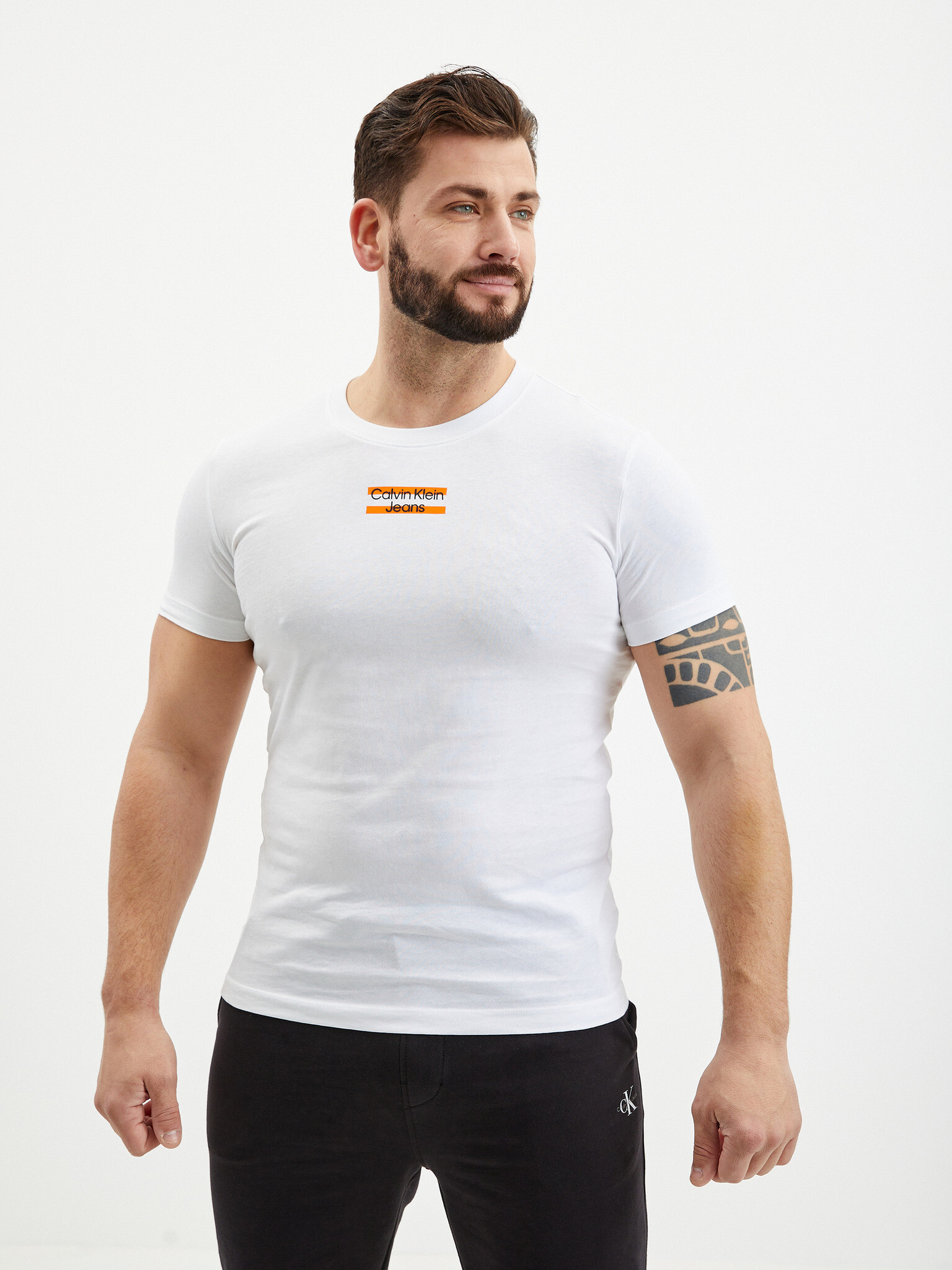 Calvin Klein Jeans T-shirt Byal - Pepit.bg