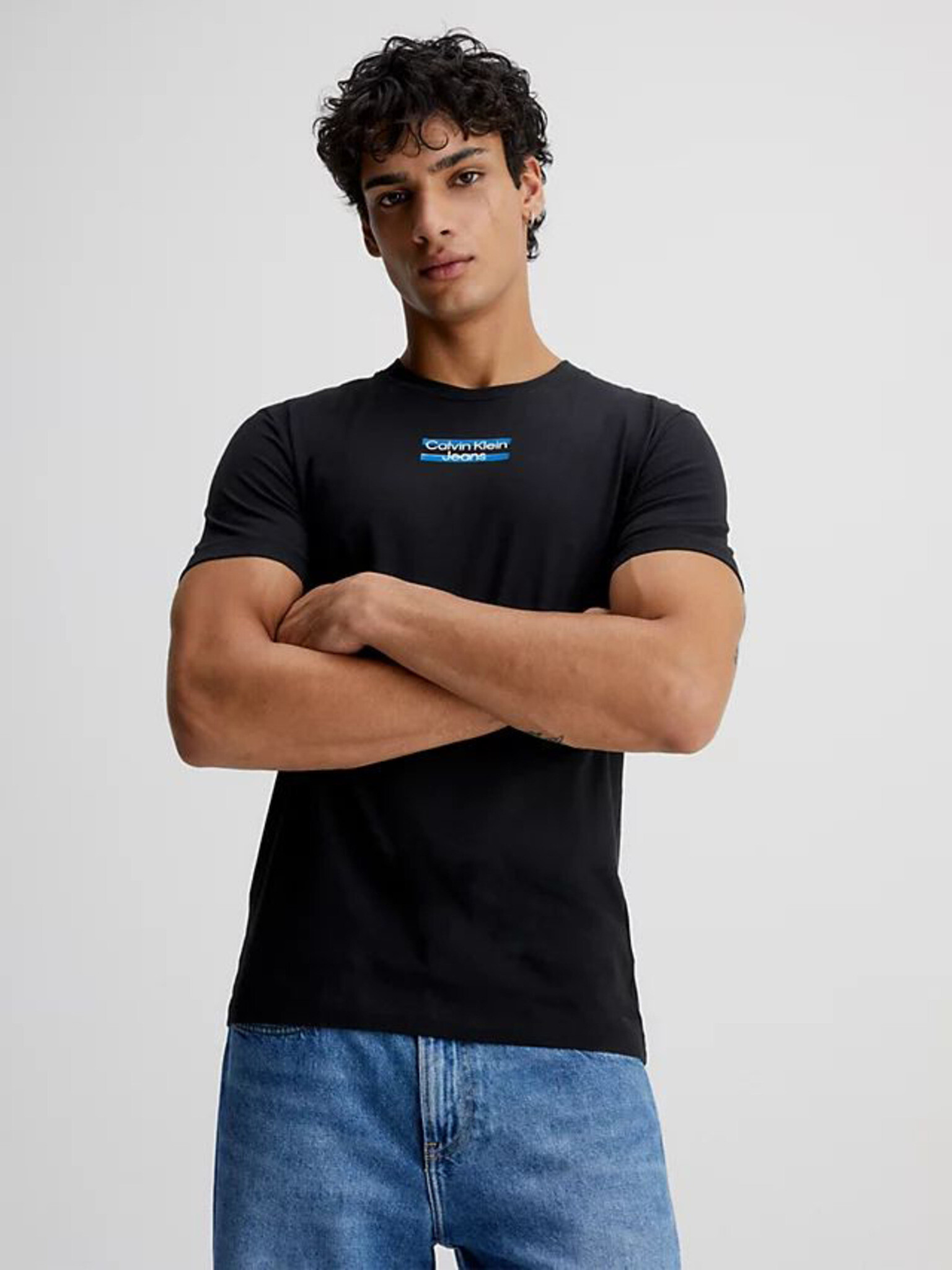 Calvin Klein Jeans T-shirt Cheren - Pepit.bg