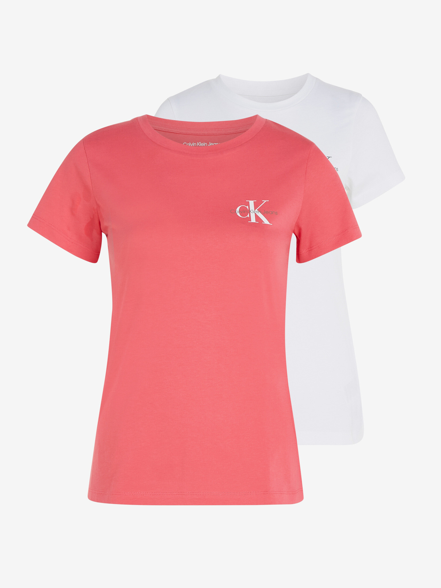 Calvin Klein Jeans Тениска 2 бр Byal - Pepit.bg