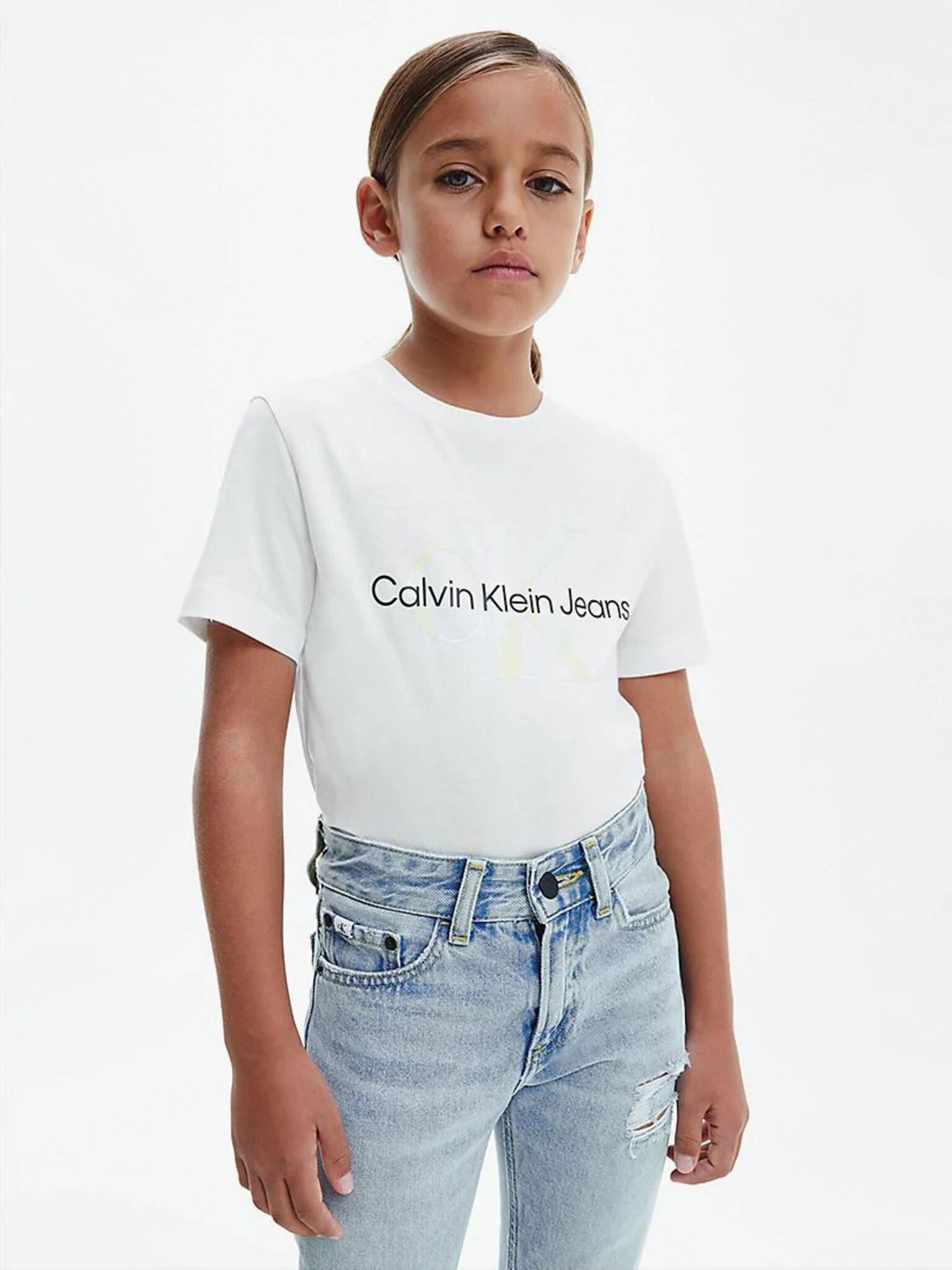 Calvin Klein Jeans Тениска детски Byal - Pepit.bg