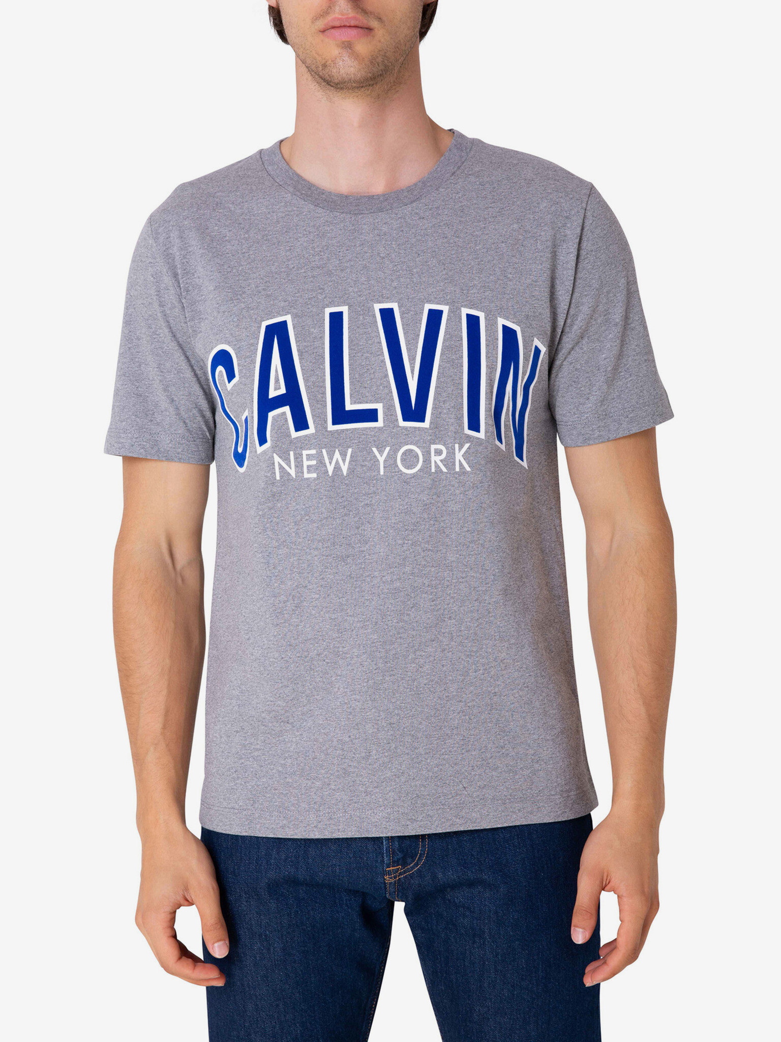 Calvin Klein T-shirt Siv - Pepit.bg