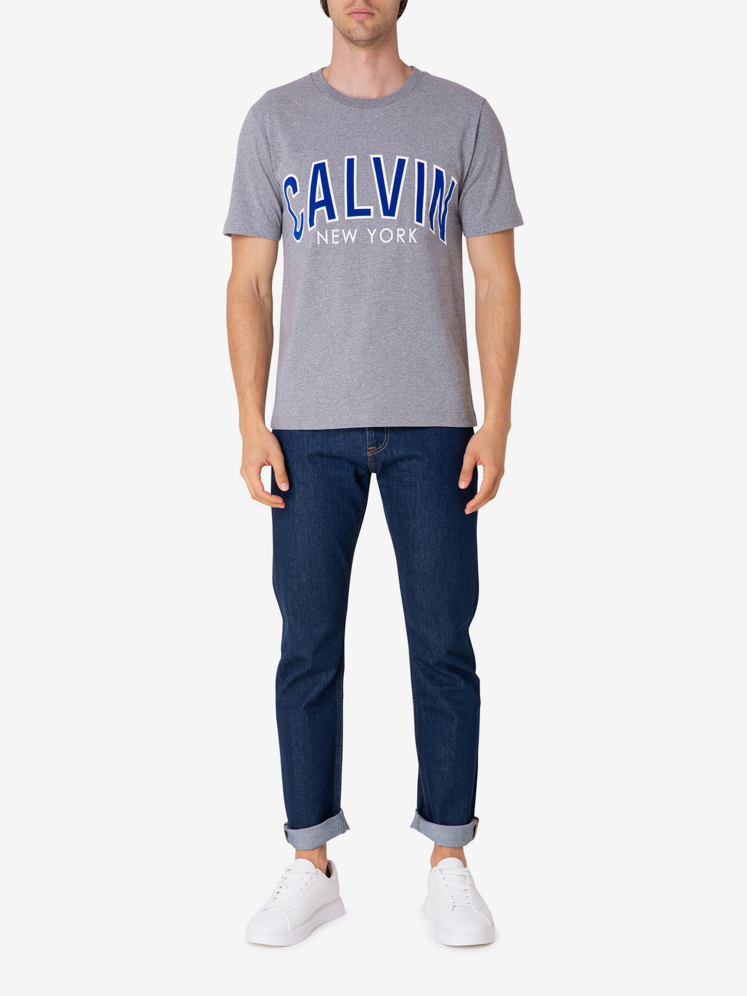 Calvin Klein T-shirt Siv - Pepit.bg