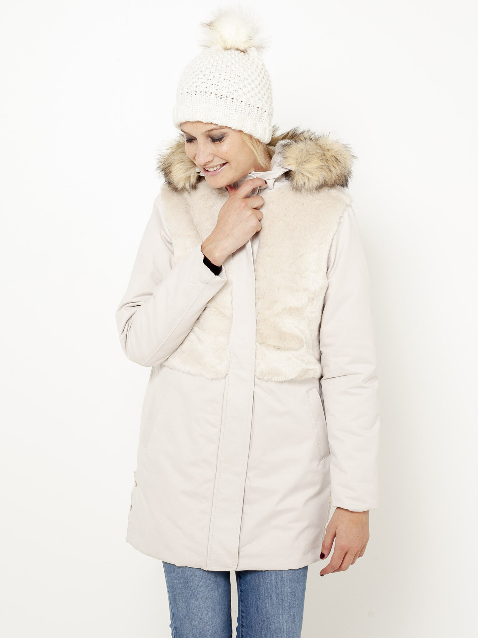 CAMAIEU Winter jacket Byal - Pepit.bg