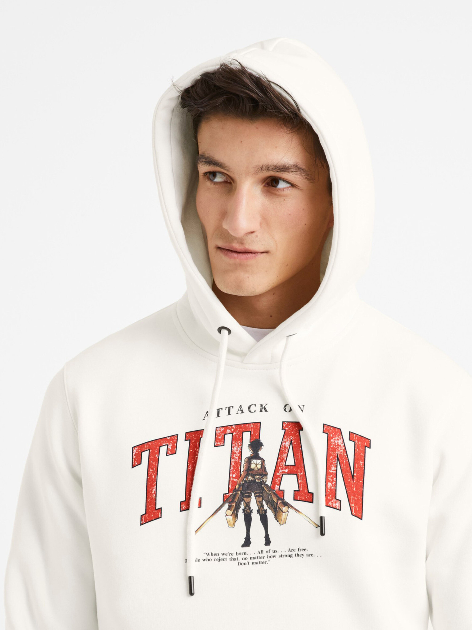 Celio Attack on Titan Sweatshirt Byal - Pepit.bg