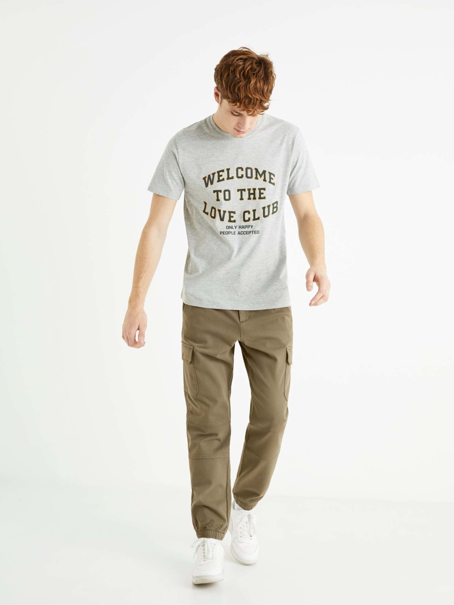 Celio Bedisplay Welcome T-shirt Siv - Pepit.bg