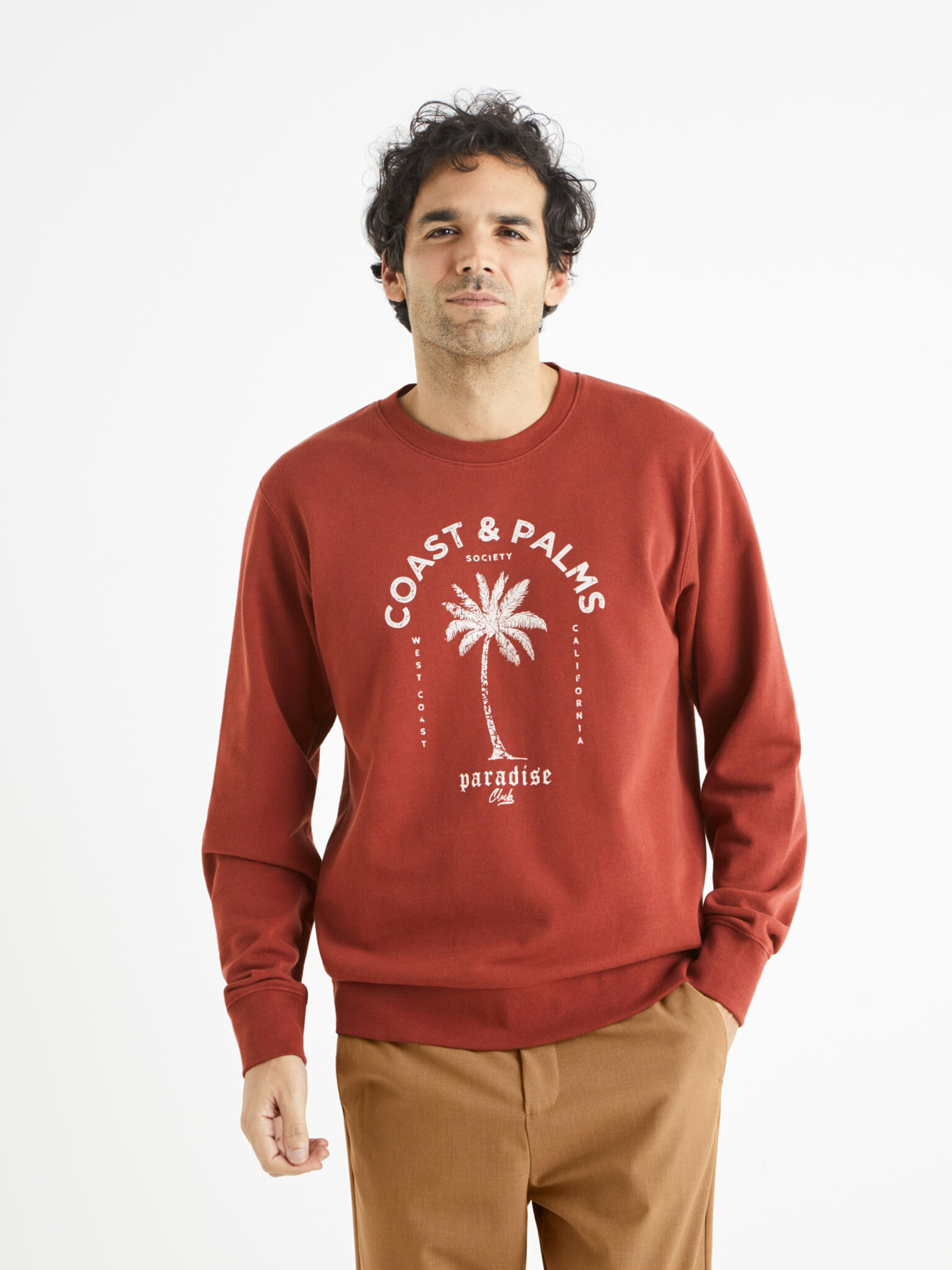 Celio Begrif Sweatshirt Cherven - Pepit.bg