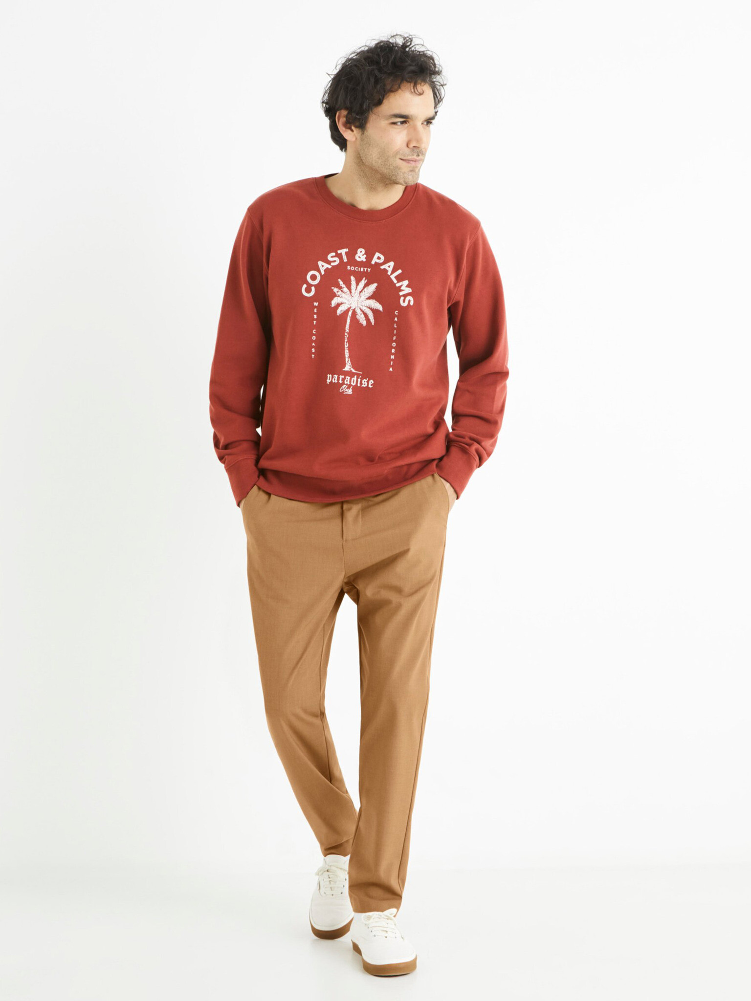 Celio Begrif Sweatshirt Cherven - Pepit.bg