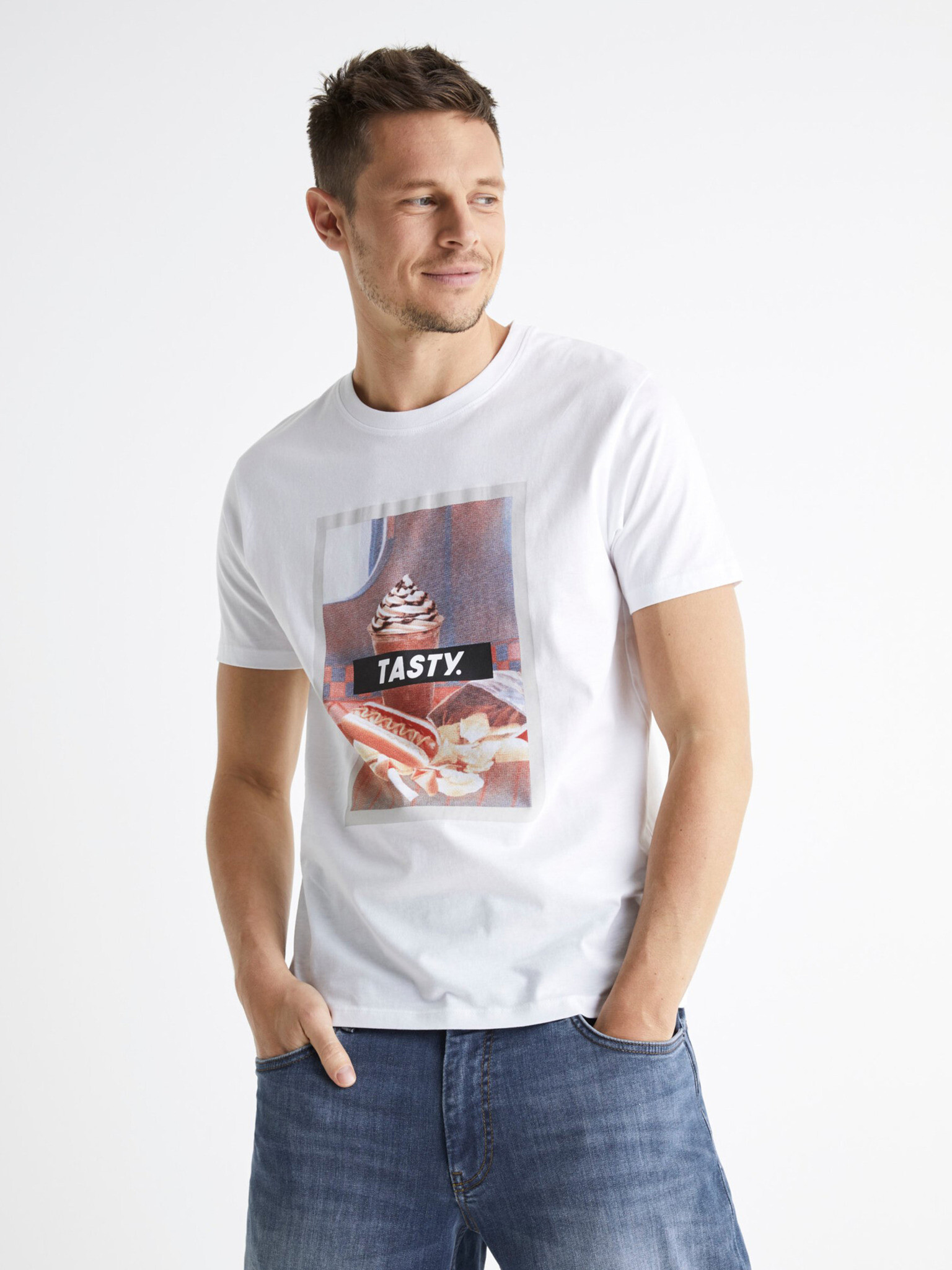 Celio Berelax T-shirt Byal - Pepit.bg