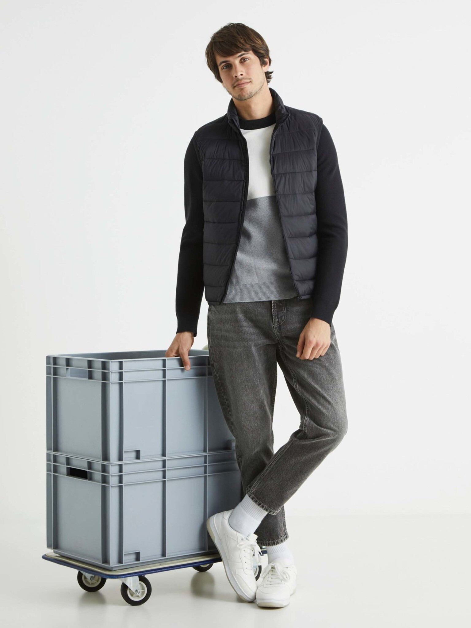 Celio C85 Borelax Jeans Siv - Pepit.bg