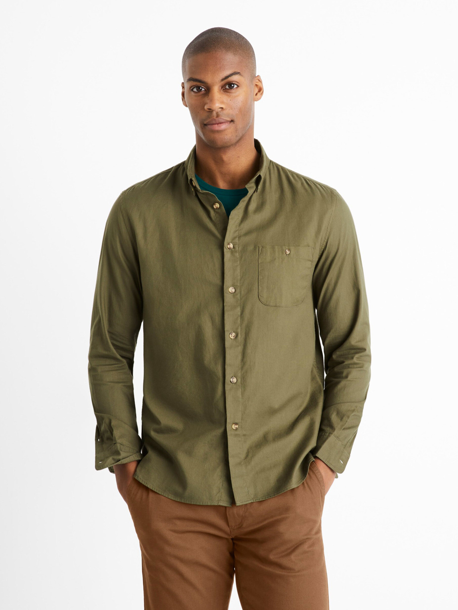 Celio Carobone Риза Zelen - Pepit.bg