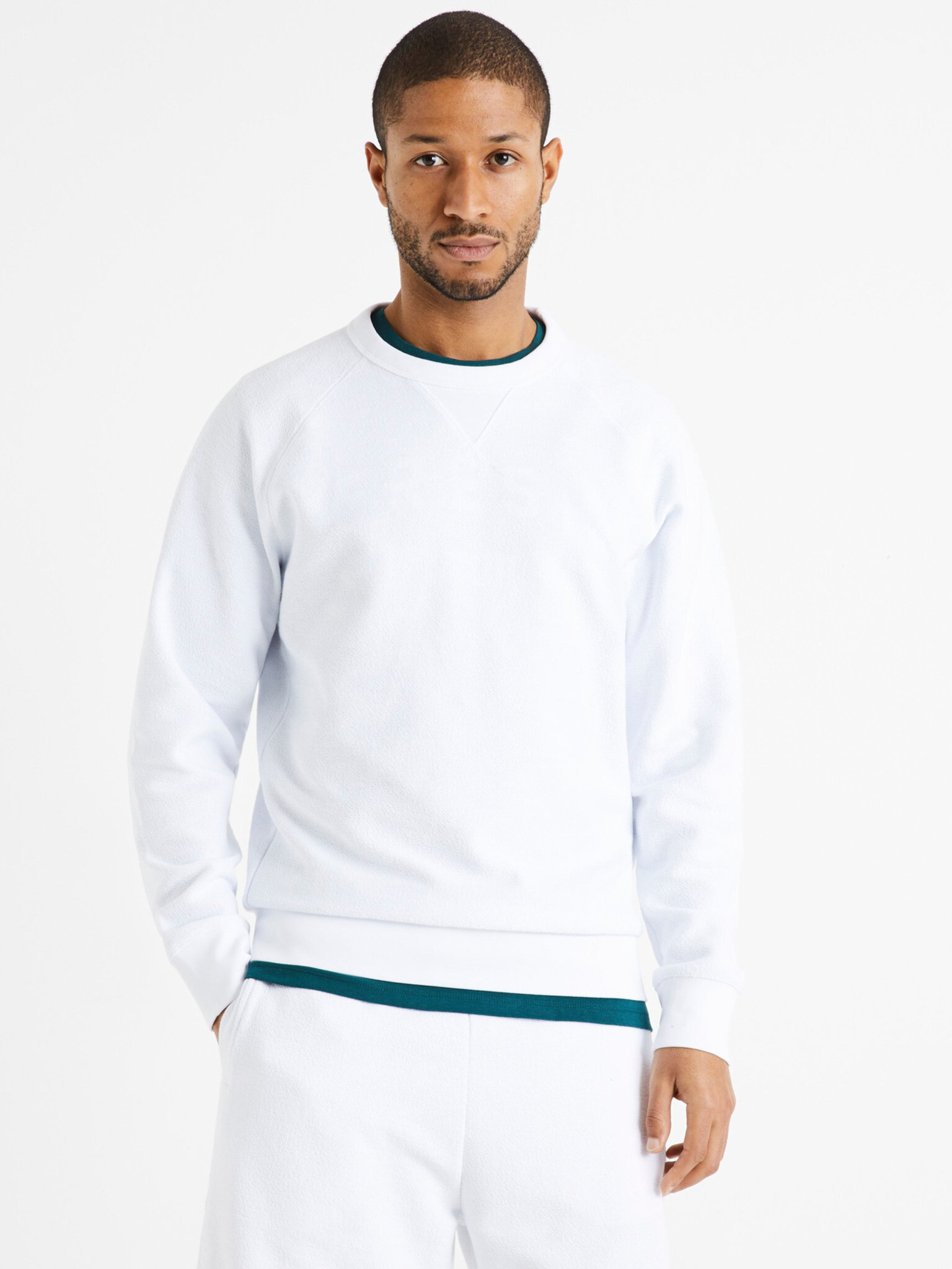 Celio Dereverse Sweatshirt Byal - Pepit.bg