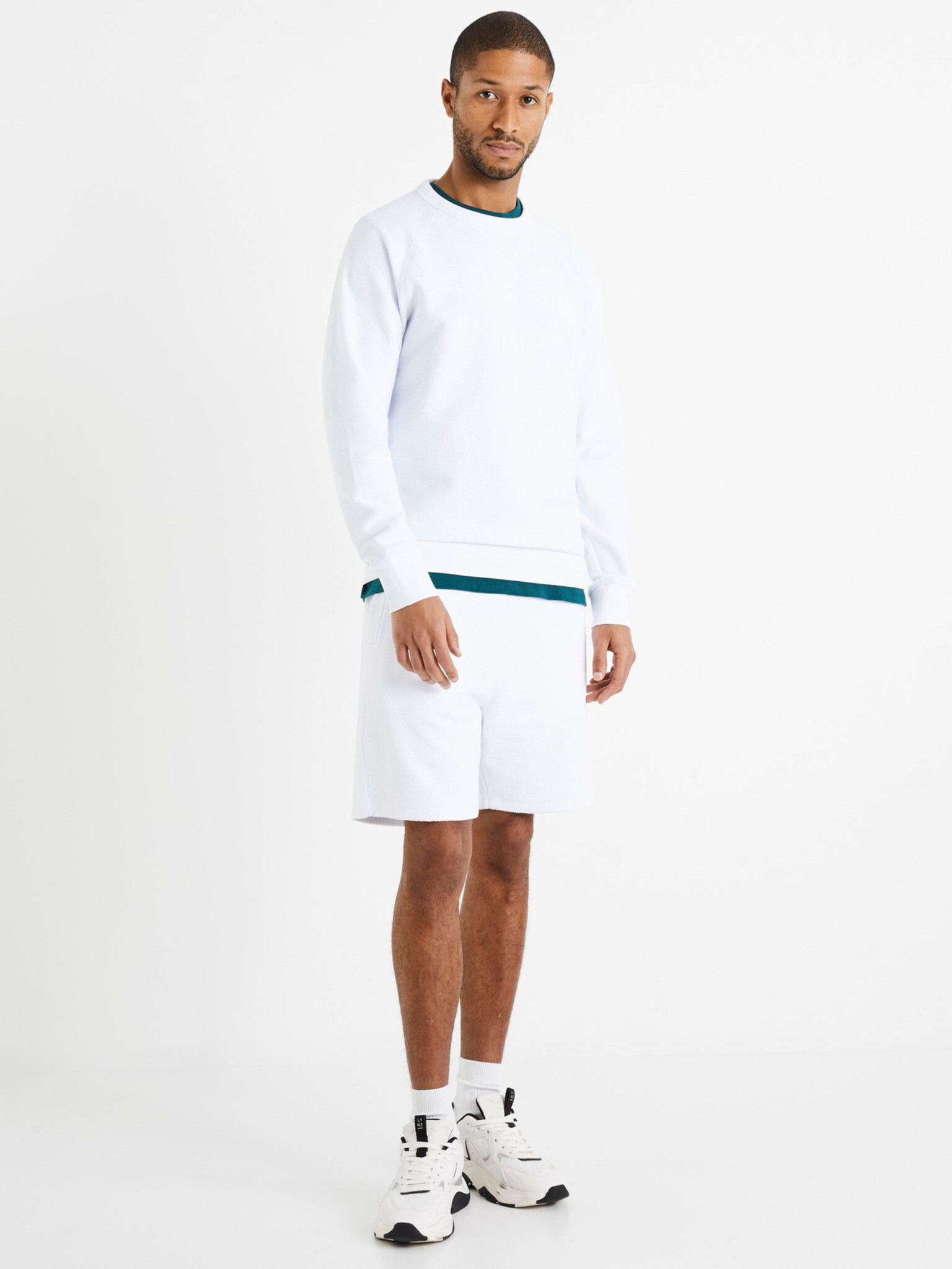 Celio Dereverse Sweatshirt Byal - Pepit.bg