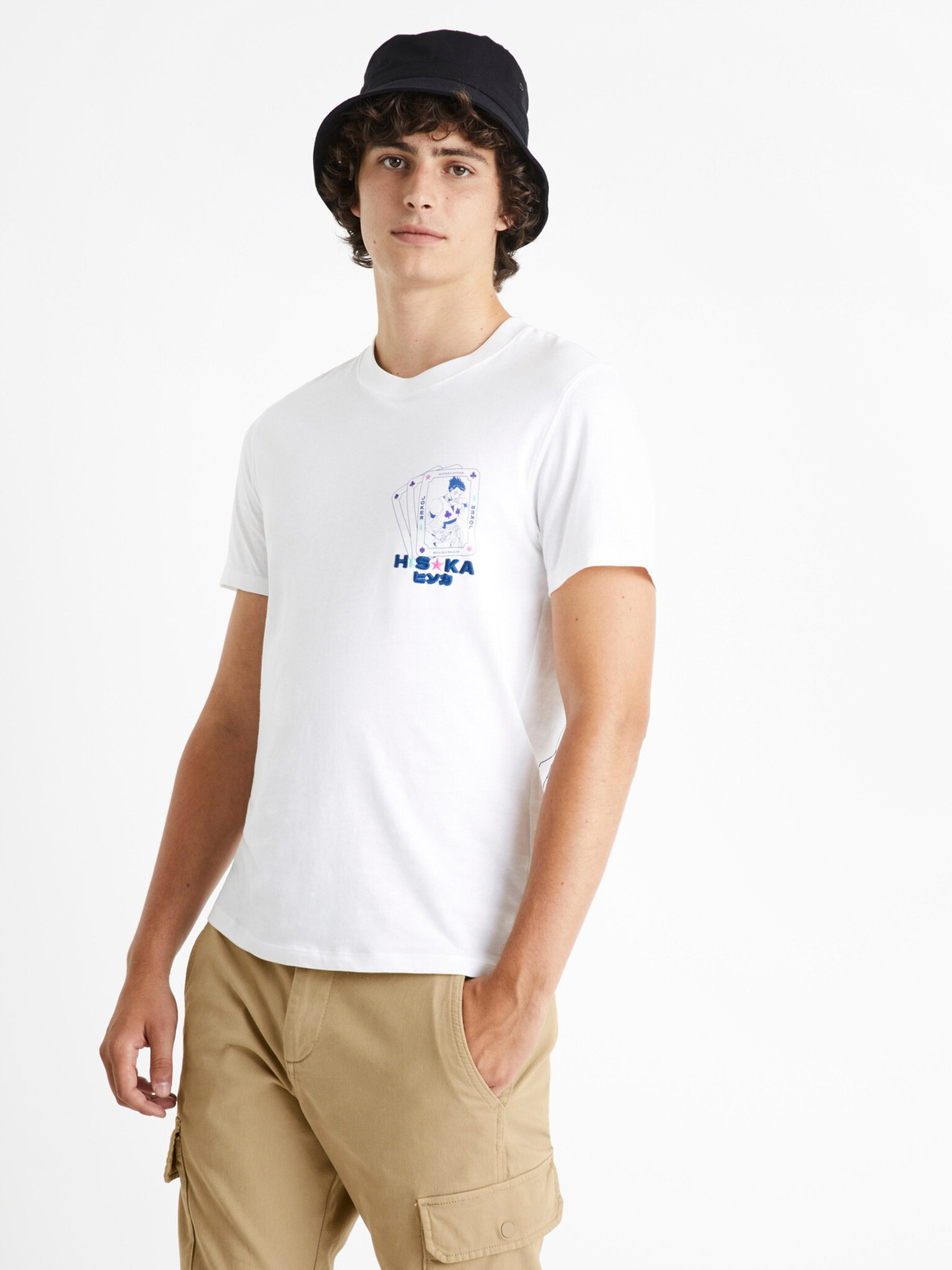 Celio Hunter x Hunter T-shirt Byal - Pepit.bg