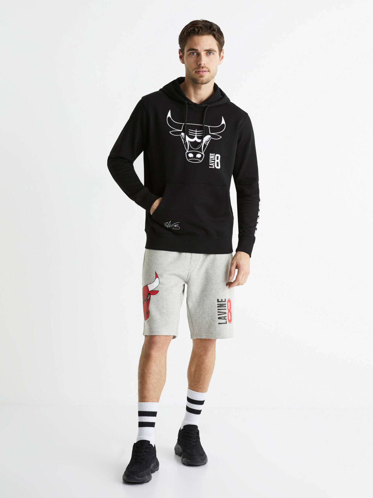 Celio NBA Chicago Bulls Къси панталони Siv - Pepit.bg