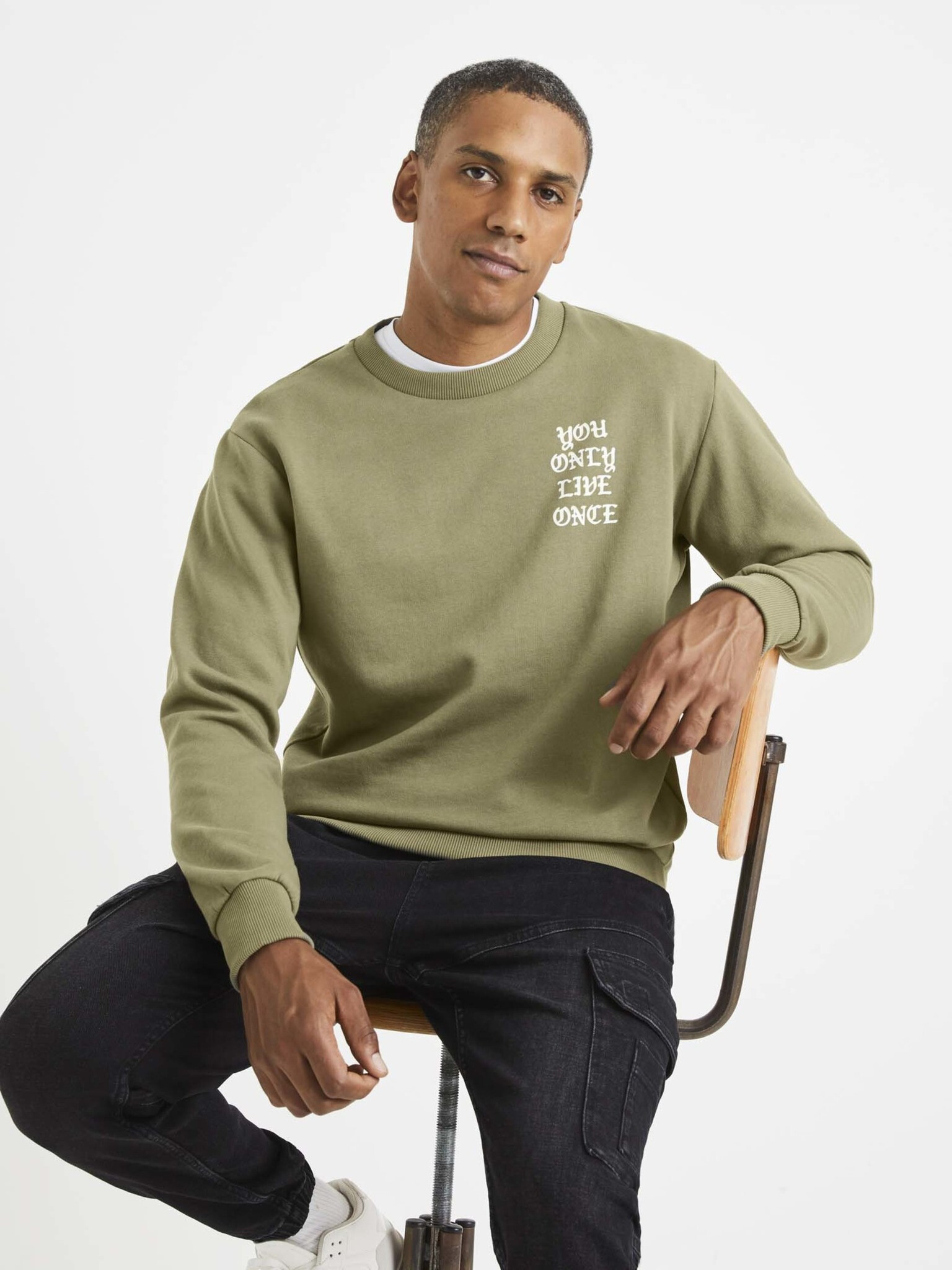 Celio Sweatshirt Zelen - Pepit.bg