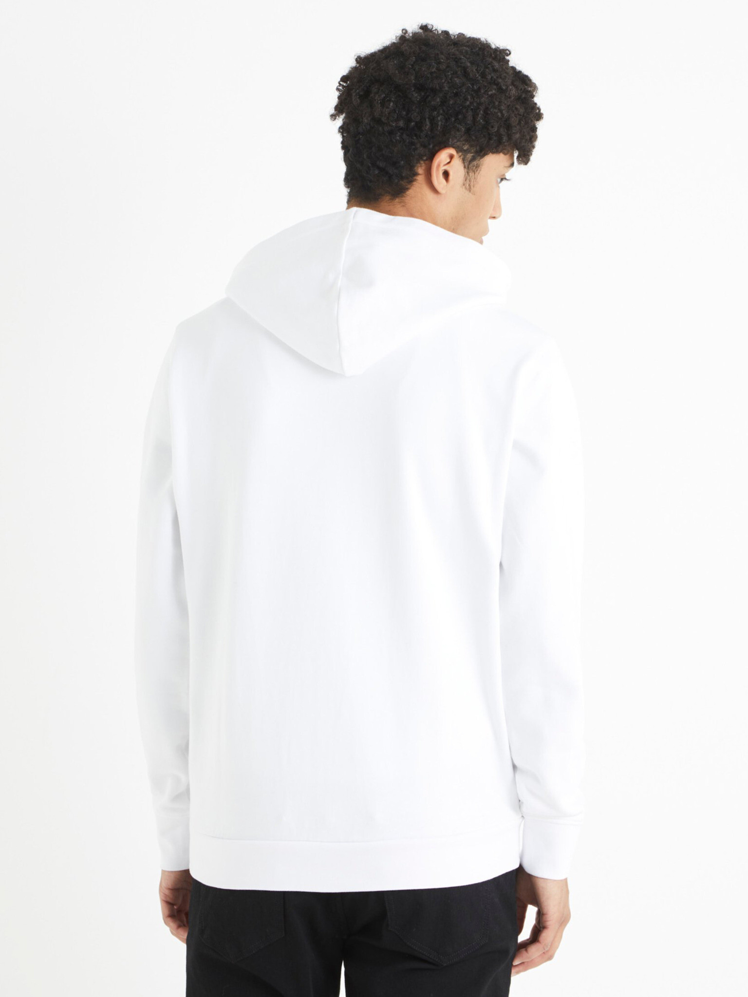 Celio Tehoodie Sweatshirt Byal - Pepit.bg