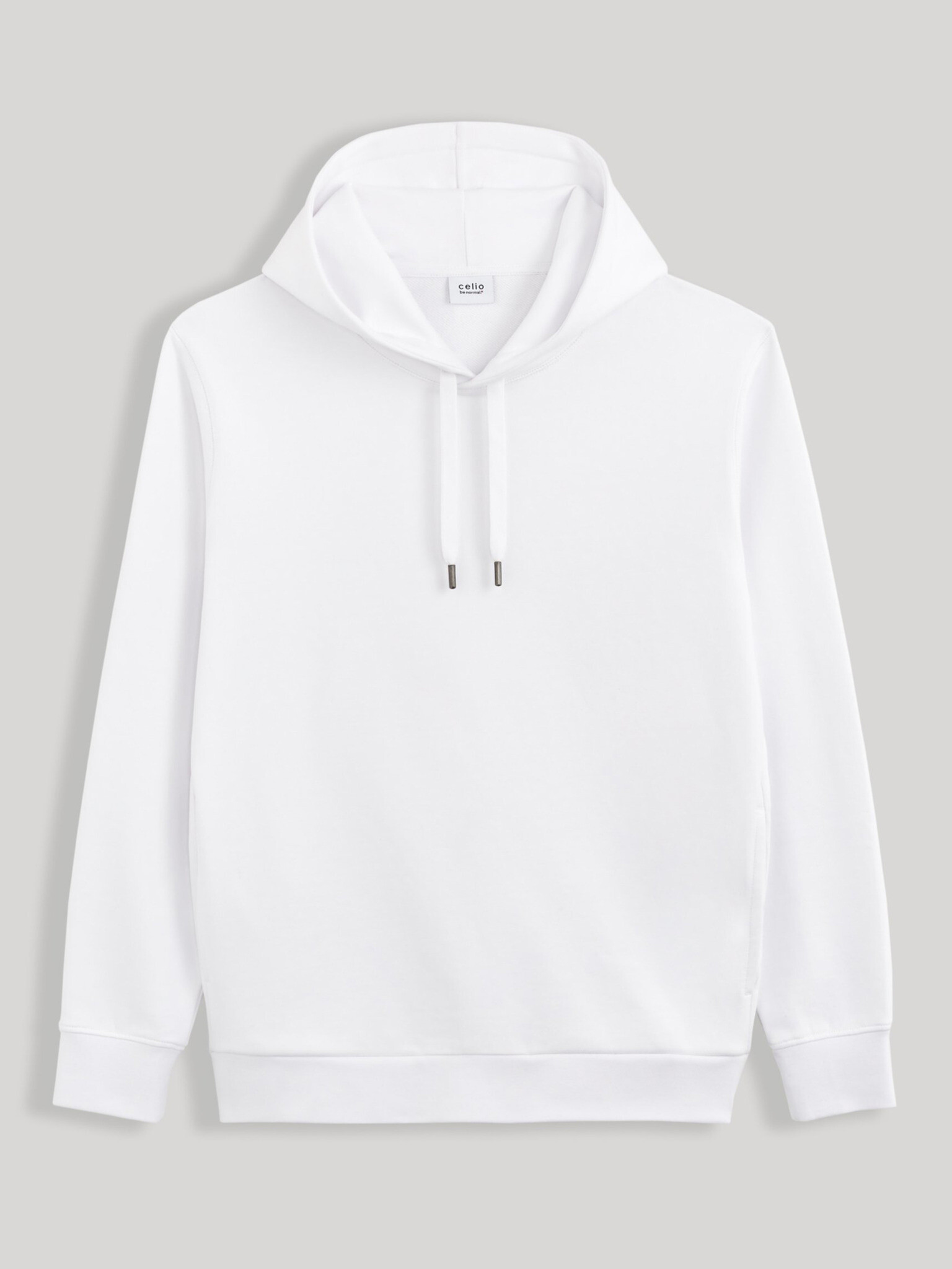 Celio Tehoodie Sweatshirt Byal - Pepit.bg