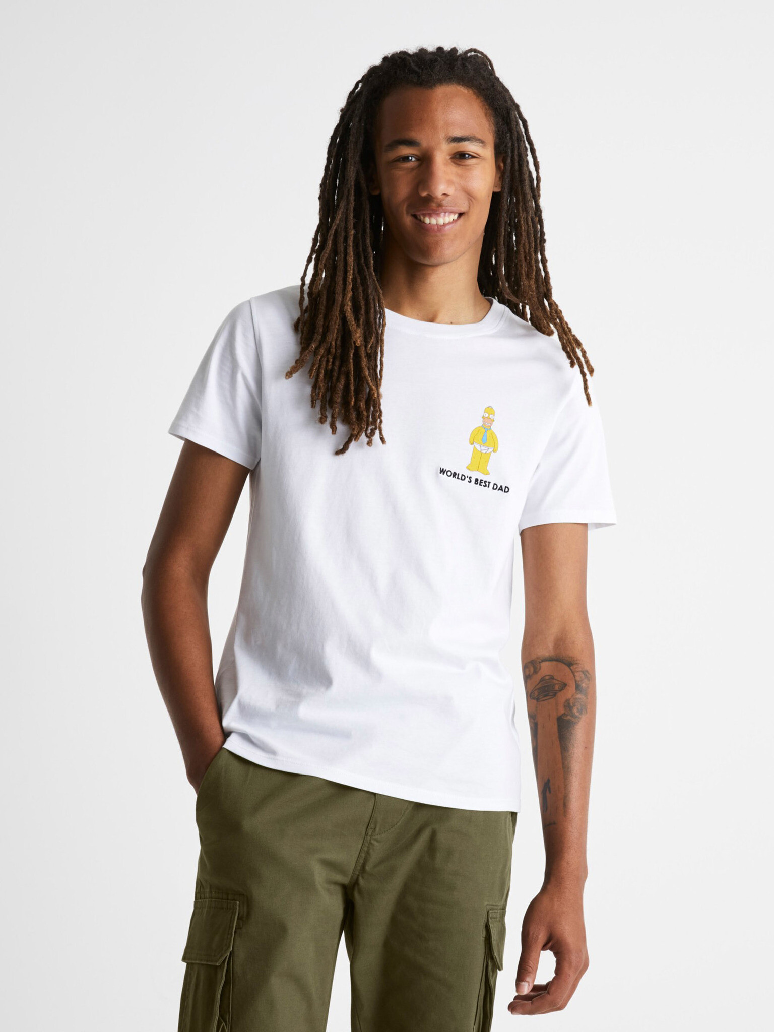 Celio The Simpsons T-shirt Byal - Pepit.bg