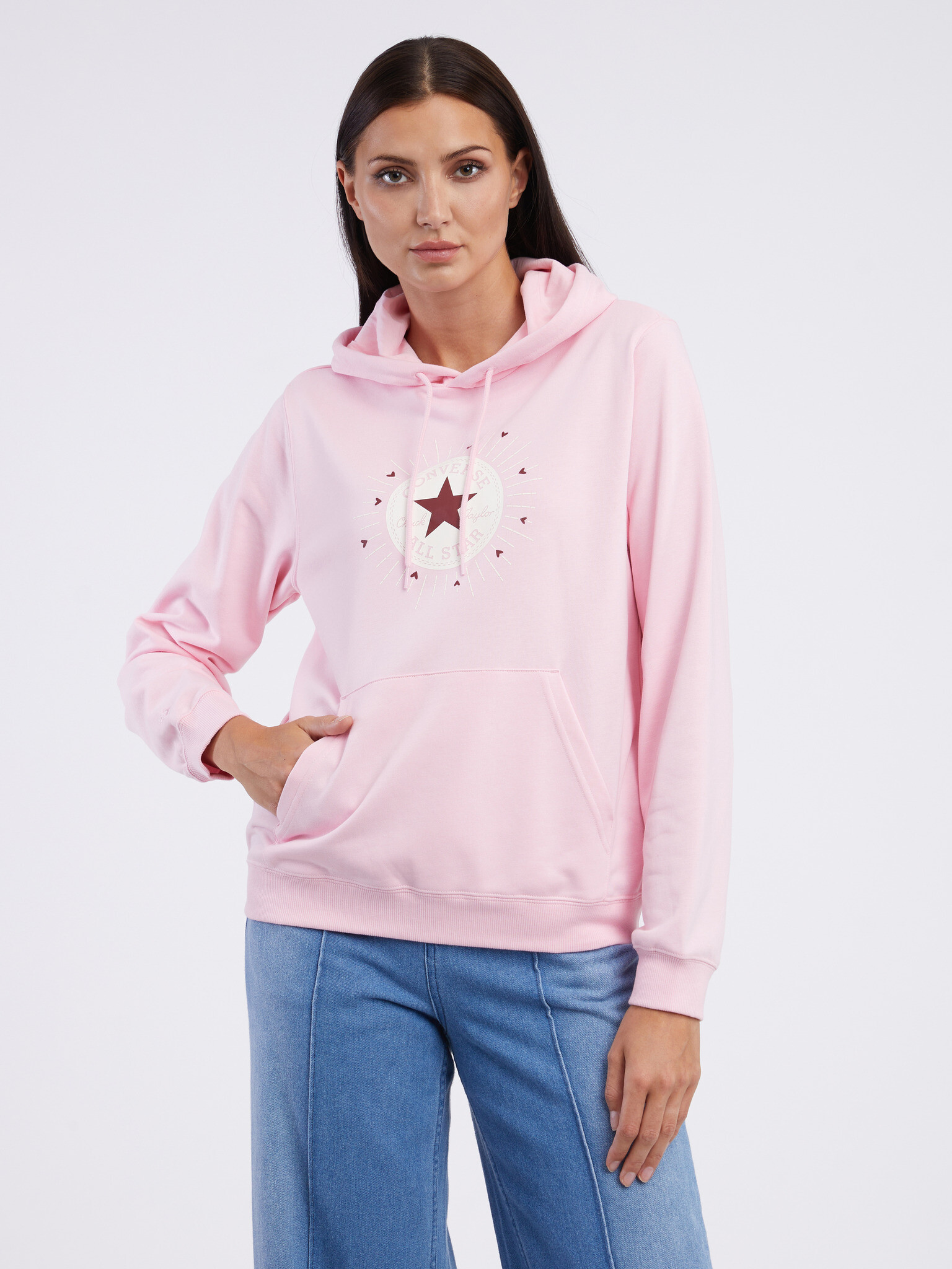 Converse Radiating Love Sweatshirt Rozov - Pepit.bg