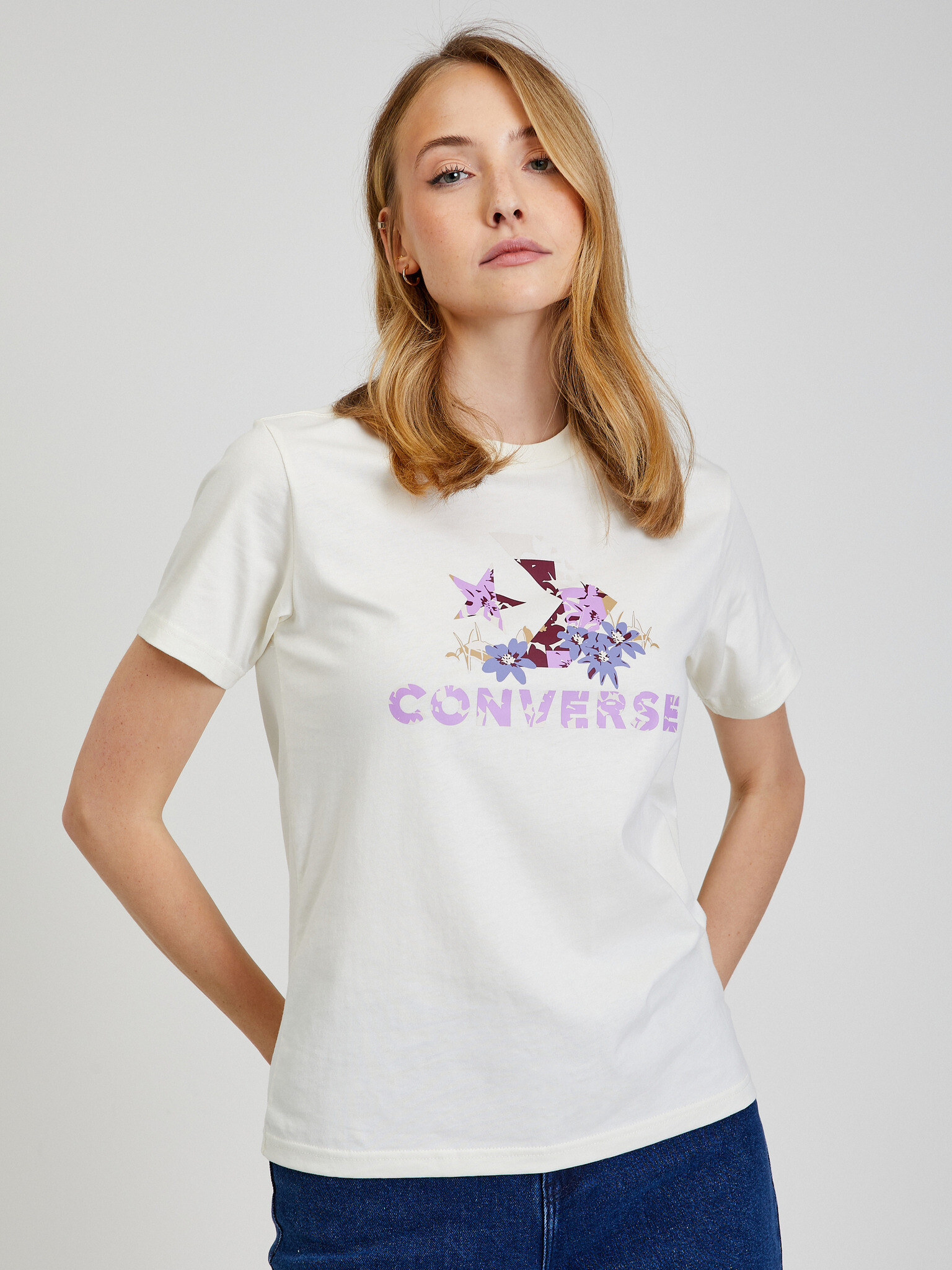 Converse T-shirt Byal - Pepit.bg