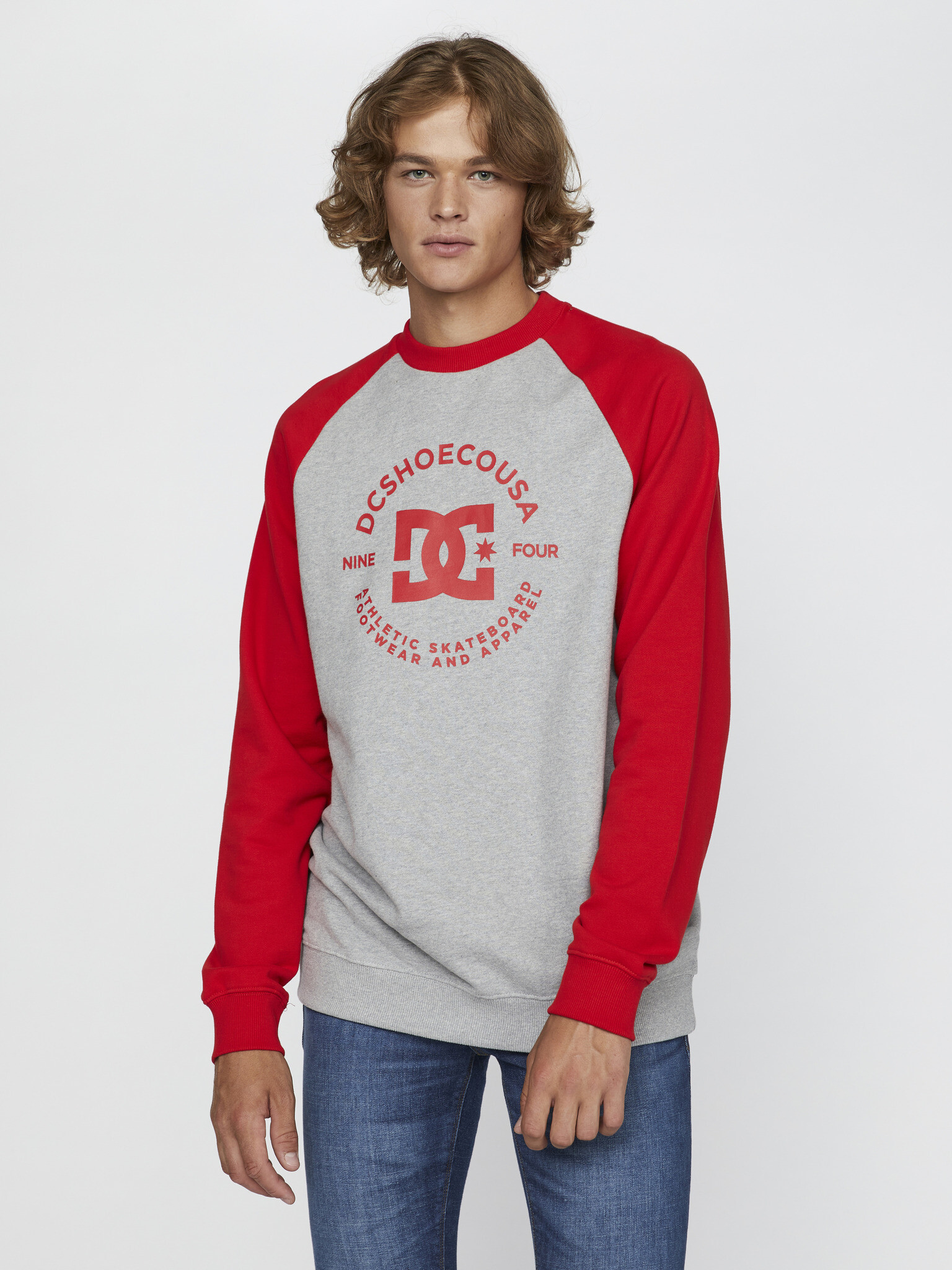 DC Star Pilot Sweatshirt Cherven Siv - Pepit.bg