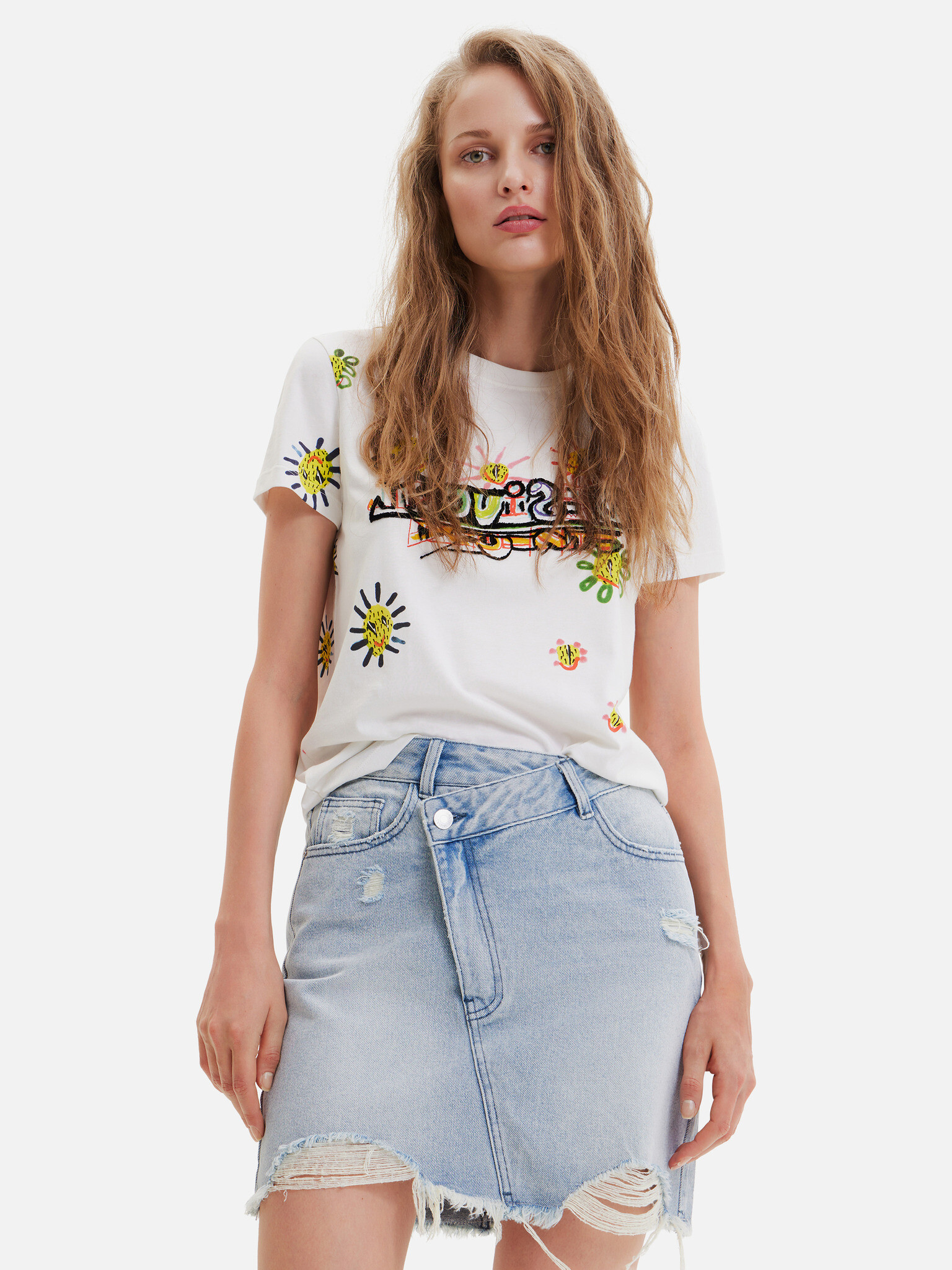 Desigual Margapepo T-shirt Byal - Pepit.bg