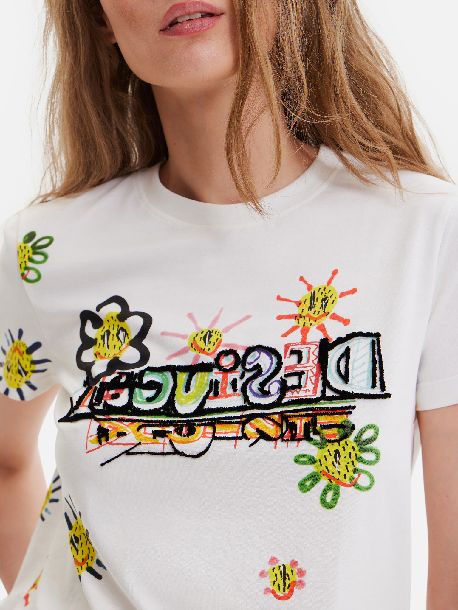 Desigual Margapepo T-shirt Byal - Pepit.bg