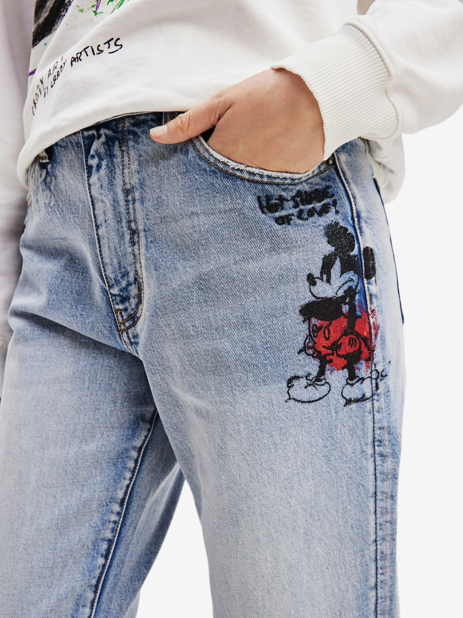 Desigual Mickey Rock Jeans Sin - Pepit.bg