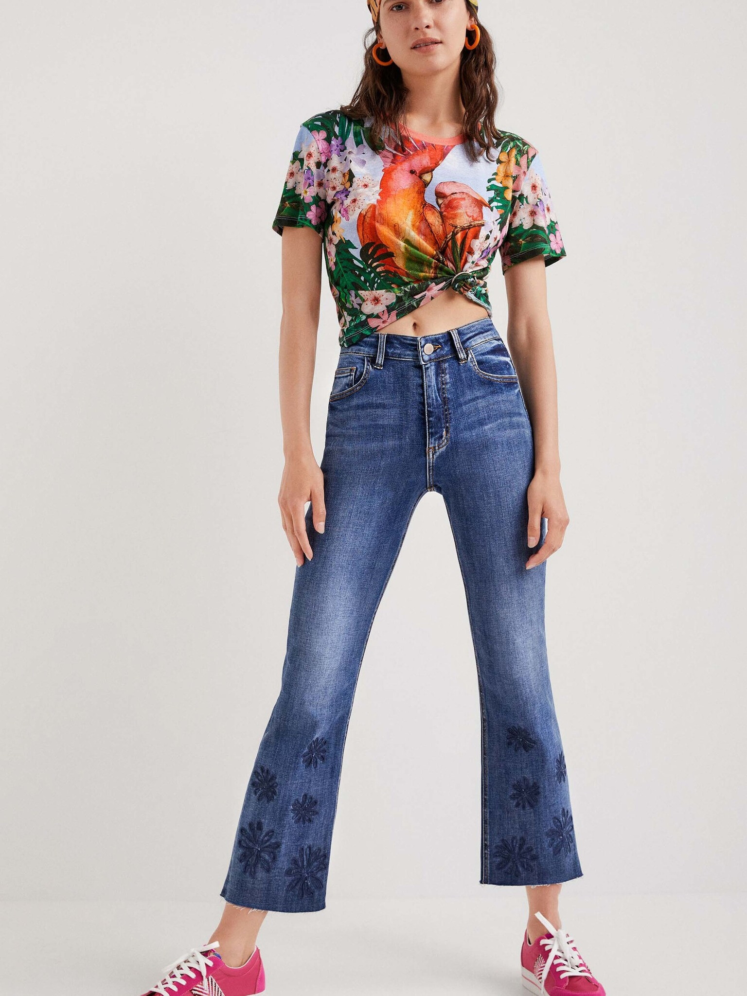 Desigual Parrot T-shirt Sin - Pepit.bg