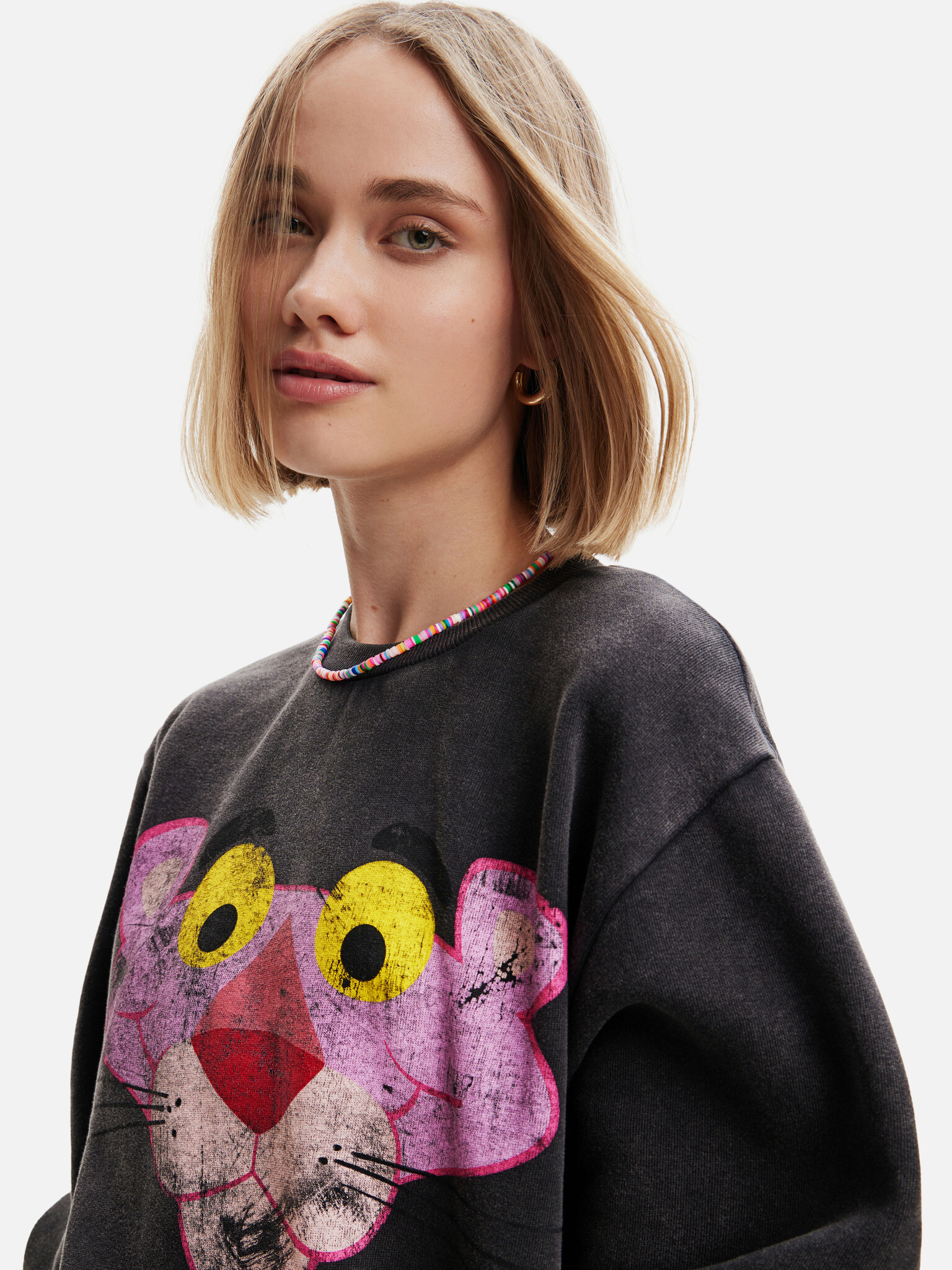Desigual Pink Panther Sweatshirt Cheren - Pepit.bg
