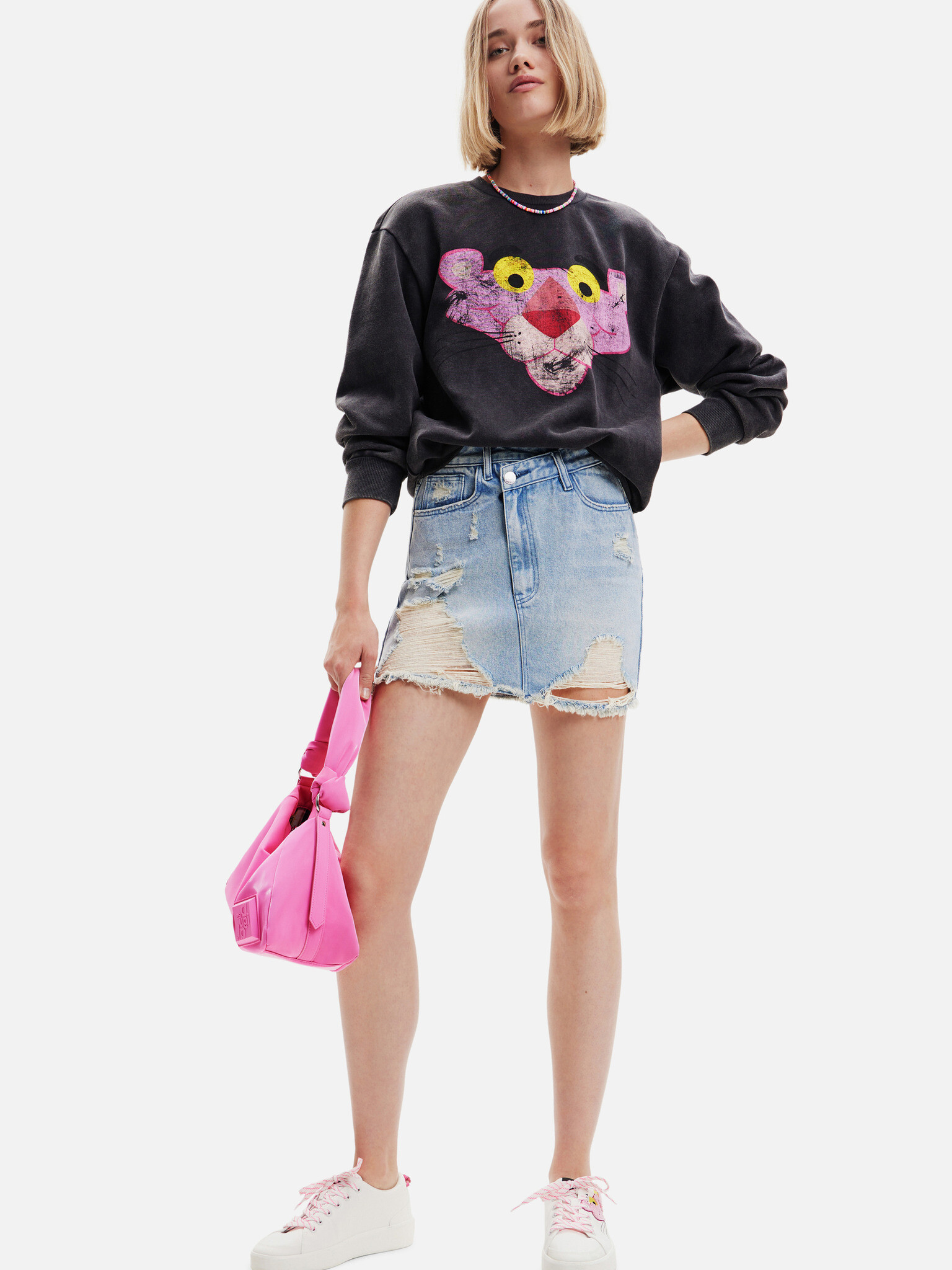 Desigual Pink Panther Sweatshirt Cheren - Pepit.bg