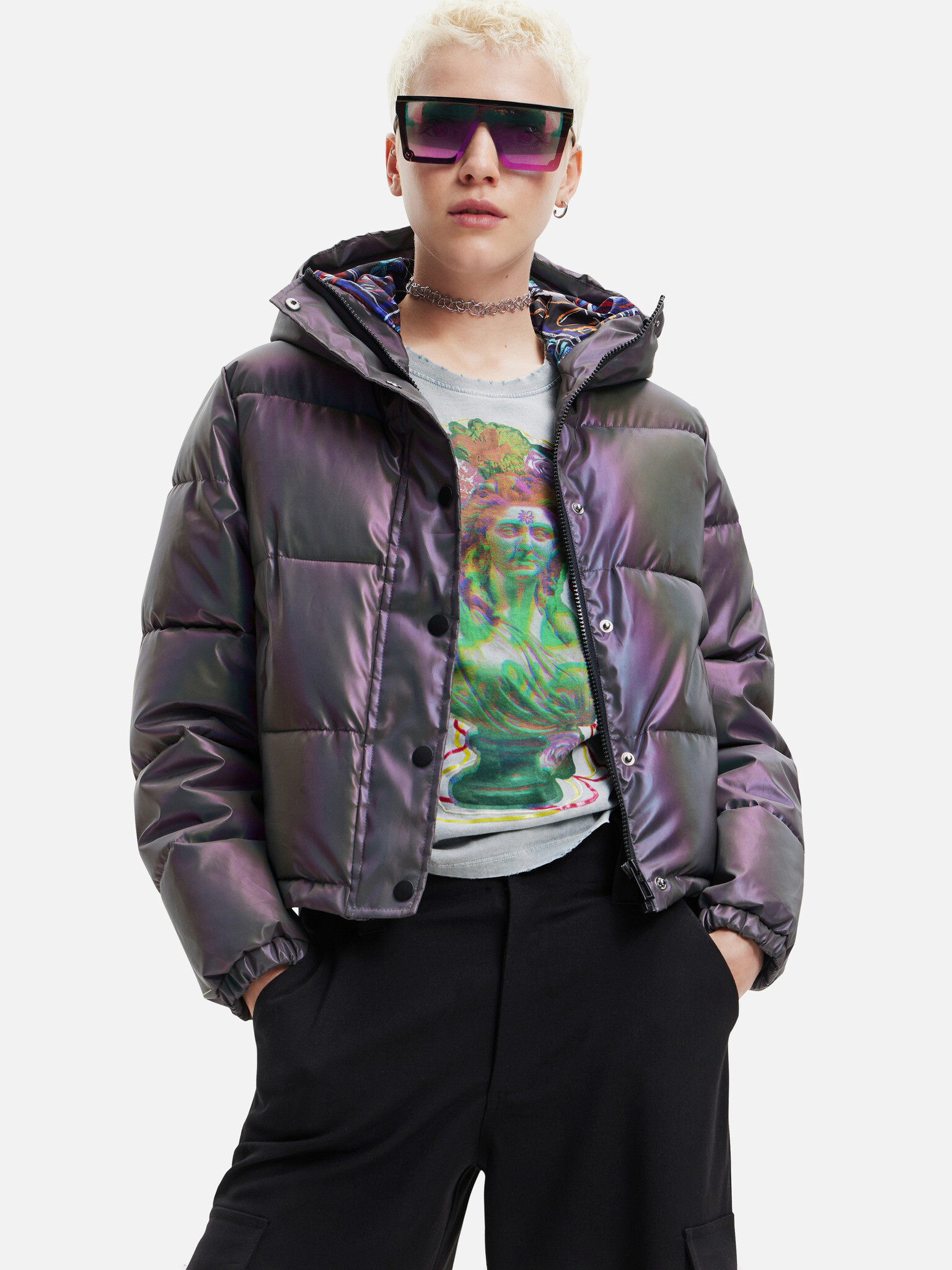 Desigual Re Winter jacket Siv - Pepit.bg