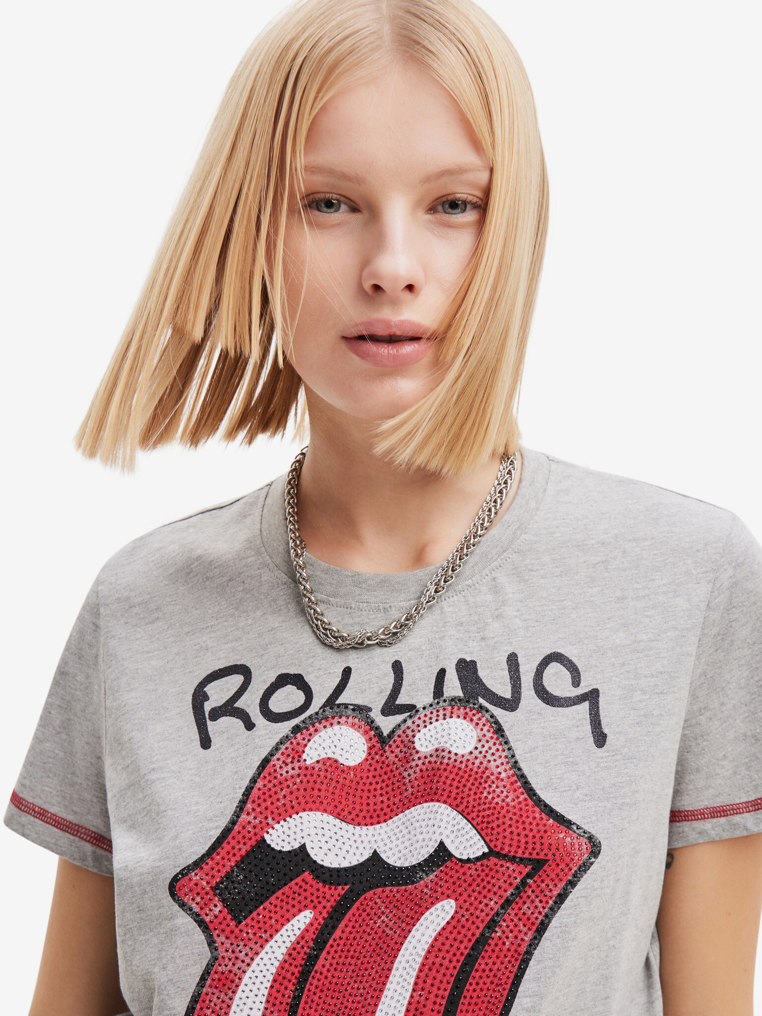 Desigual Rolling T-shirt Siv - Pepit.bg