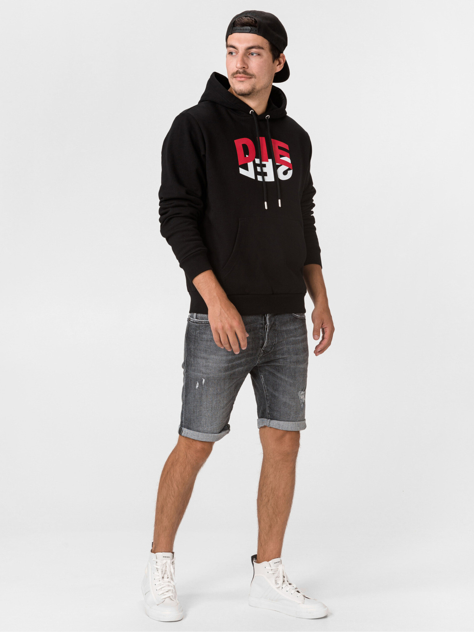 Diesel Girk Sweatshirt Cheren - Pepit.bg