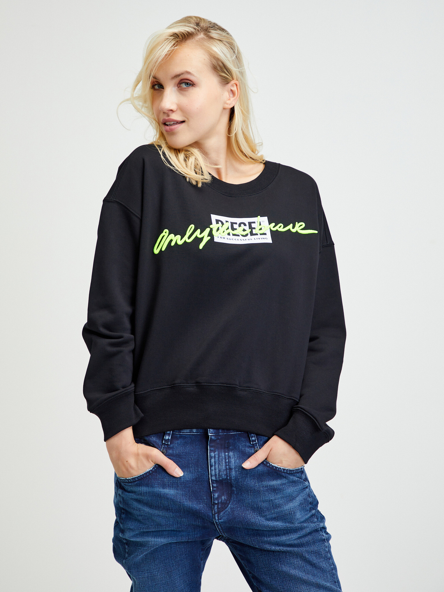 Diesel Magda Sweatshirt Cheren - Pepit.bg