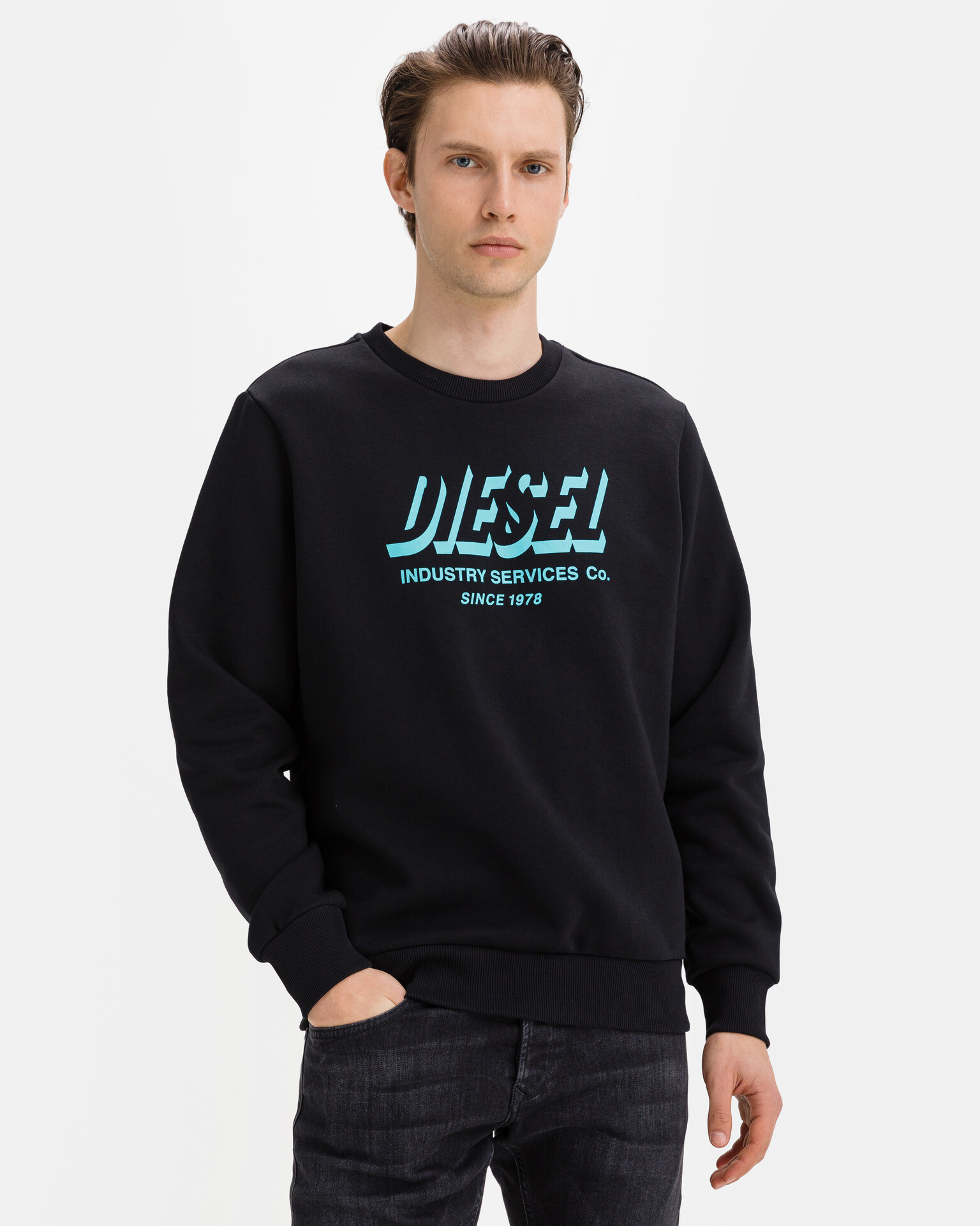 Diesel S-Girk Sweatshirt Cheren - Pepit.bg