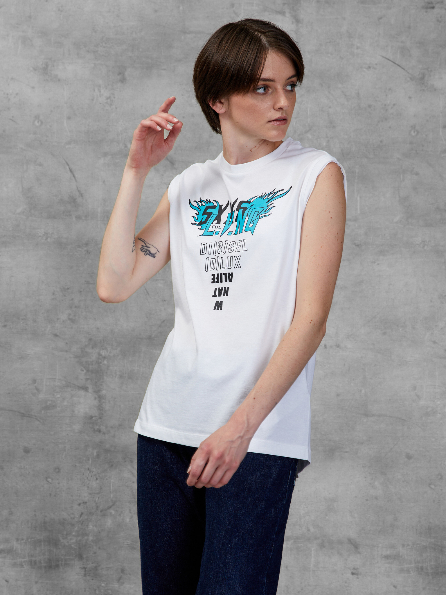 Diesel T-shirt Byal - Pepit.bg