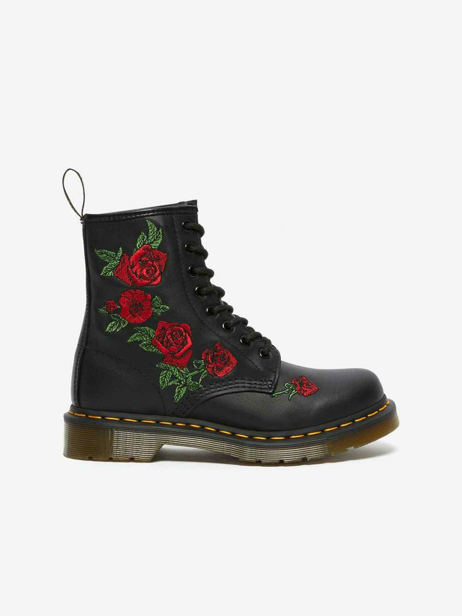 Dr. Martens 1460 Vonda кожени ботуши с цветя Cheren - Pepit.bg